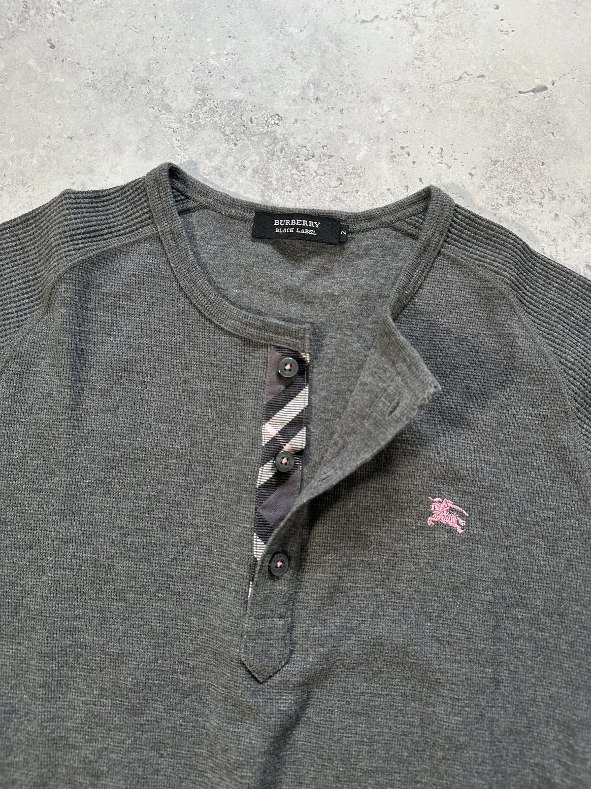 Burberry Black Label 2006 Thermal Henley Tshirt (S-XS)