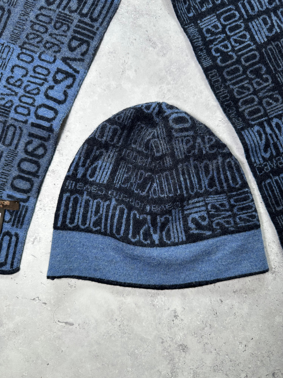 Roberto Cavalli 2010s Beanie & Scarf Set