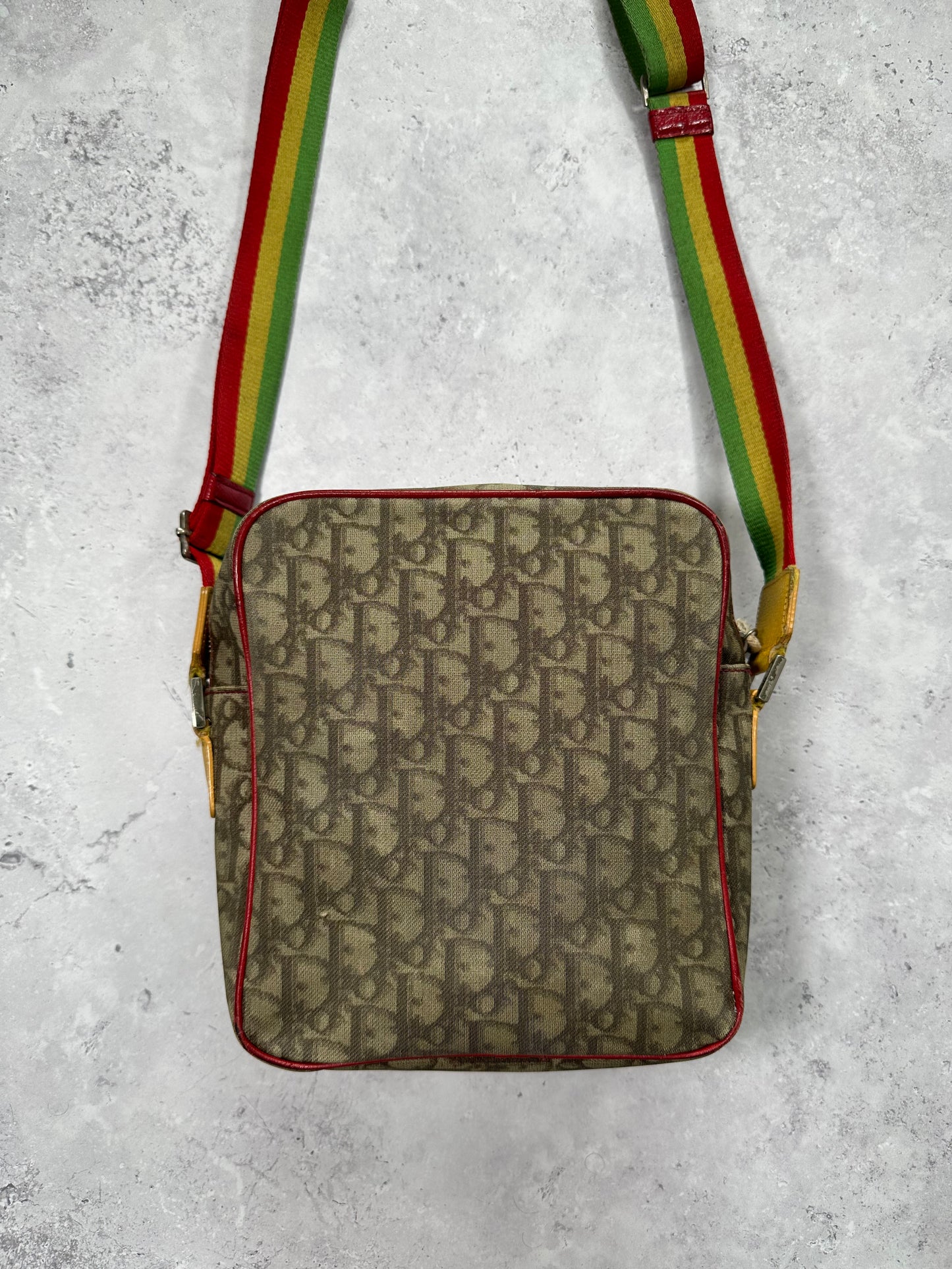 Christian Dior Rasta Trotter Monogram Messenger Bag by John Galliano