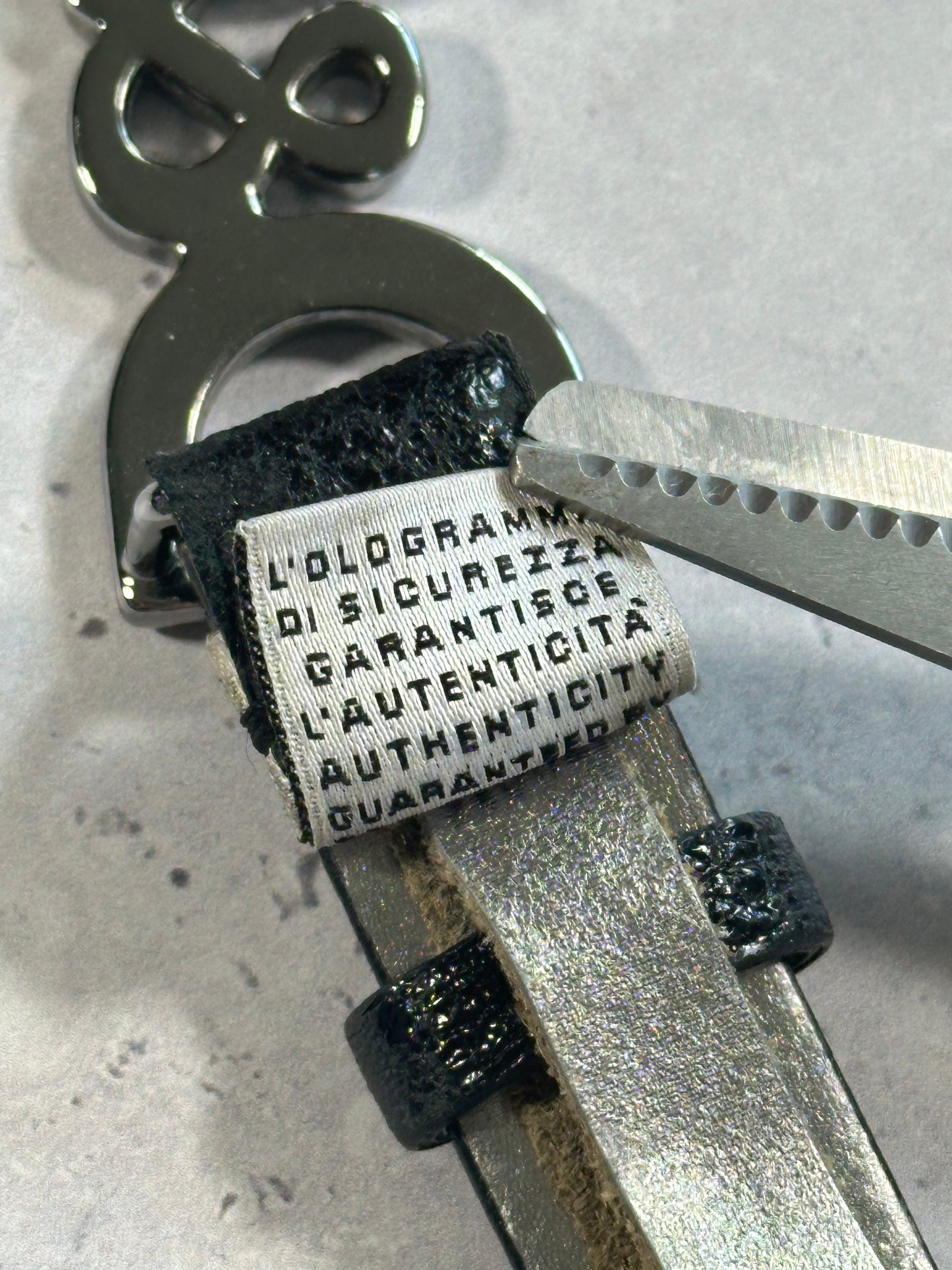 D&G Metal Logo Leather Belt