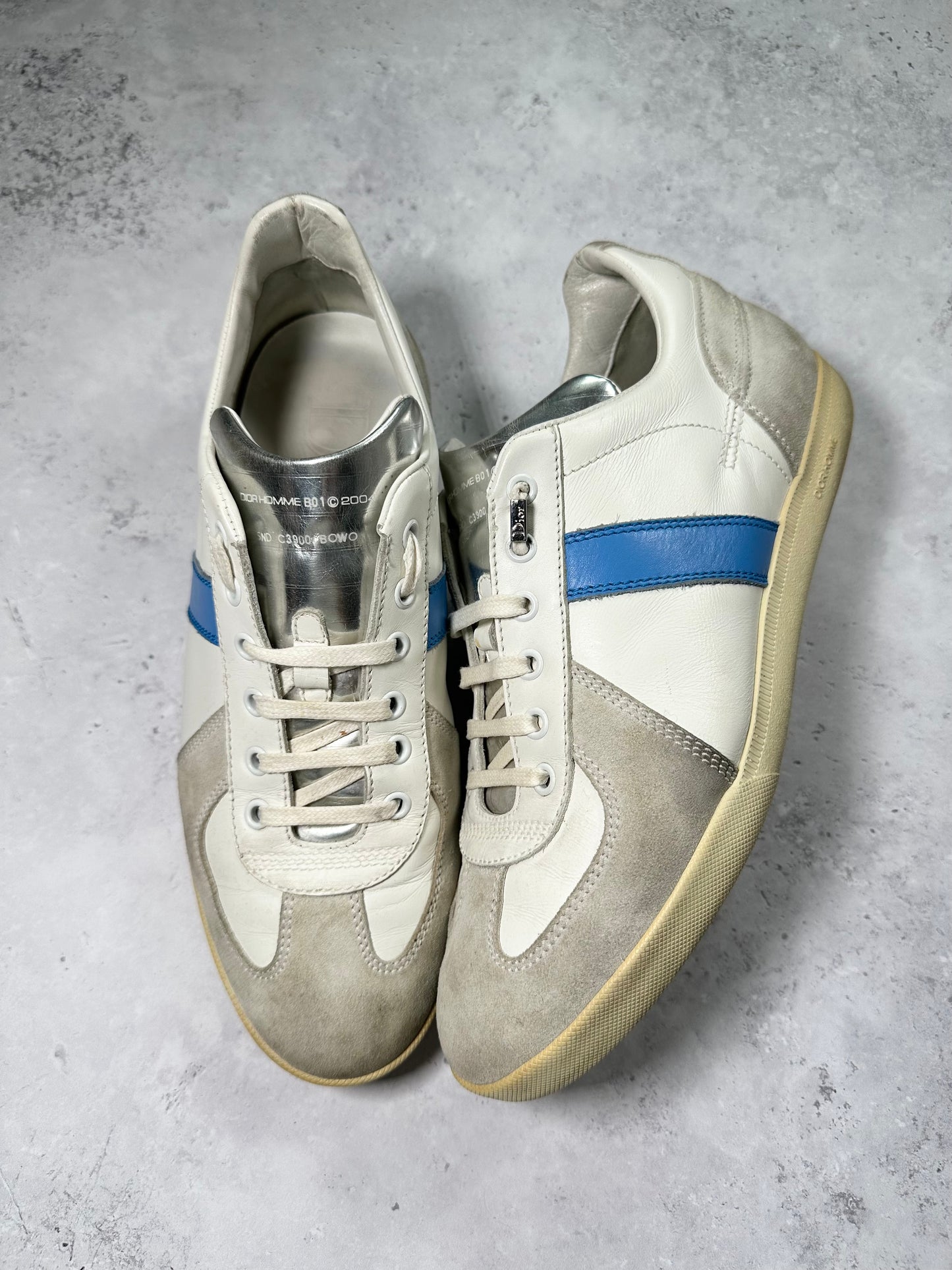 Dior Homme AW04 Blue Stripe GAT Sneakers by Hedi Slimane EU40 fits 41-41.5