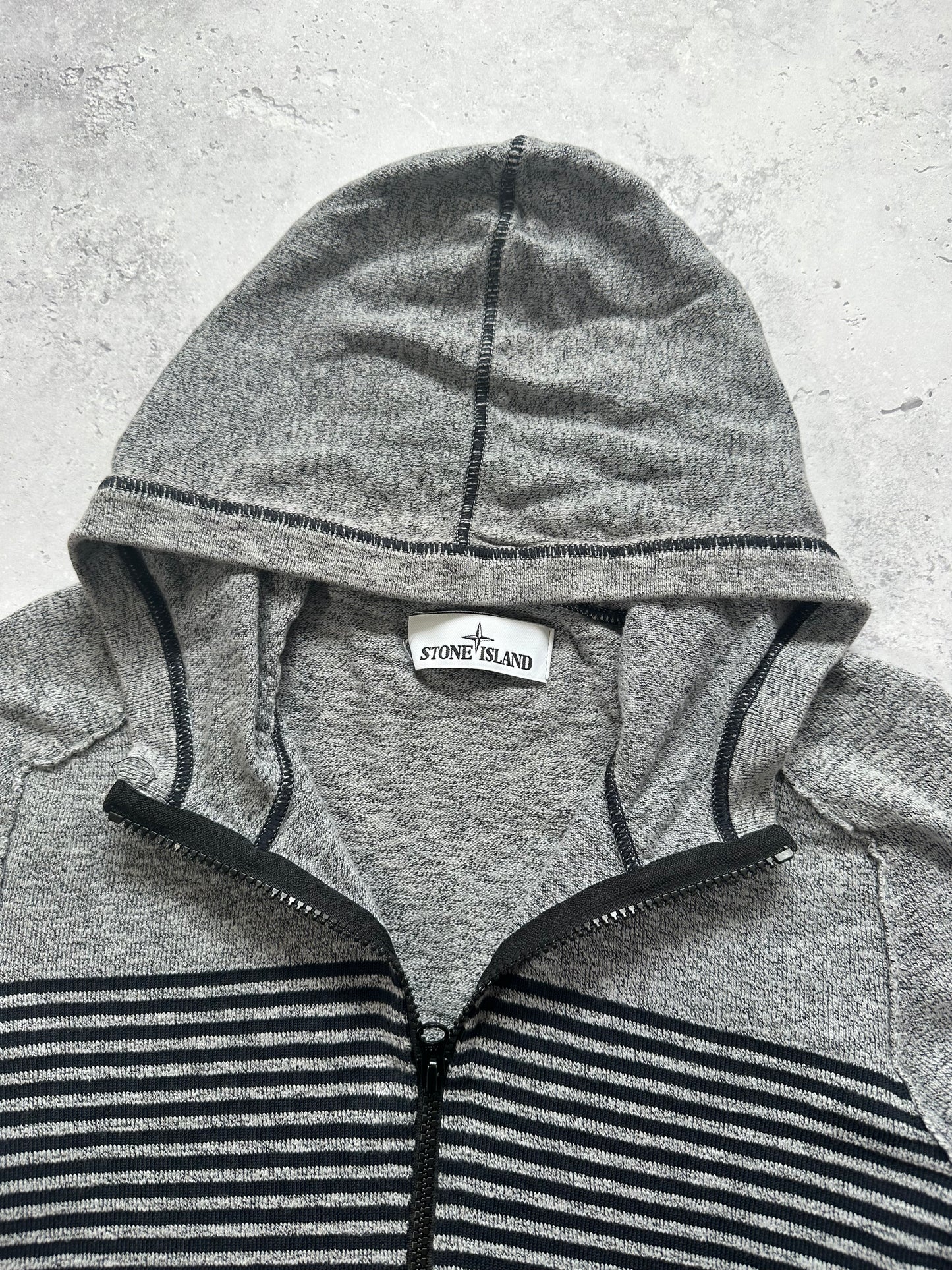 Stone Island 2017 Marina Striped Zip Hoodie (M)