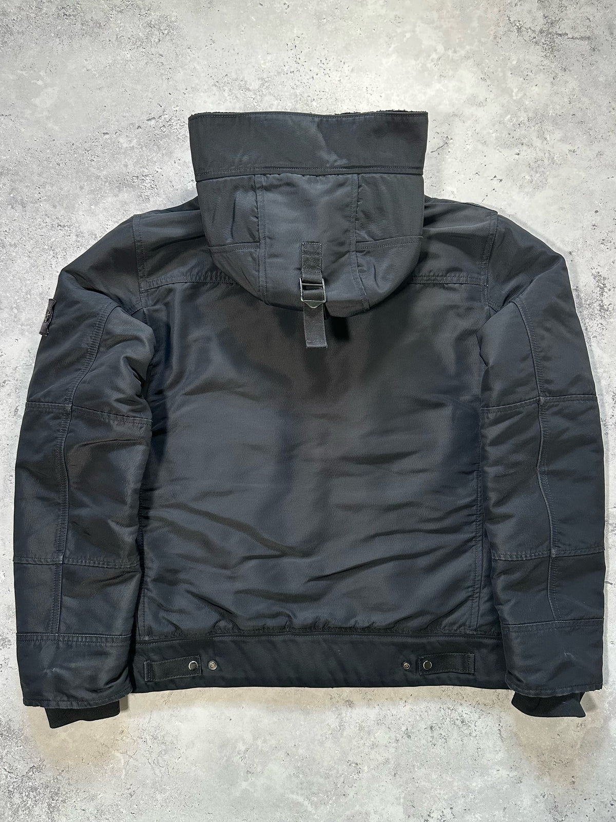 Stone Island AW2012 Heavy Nylon Quilted MA-1 Hooded Jacket (L-M)