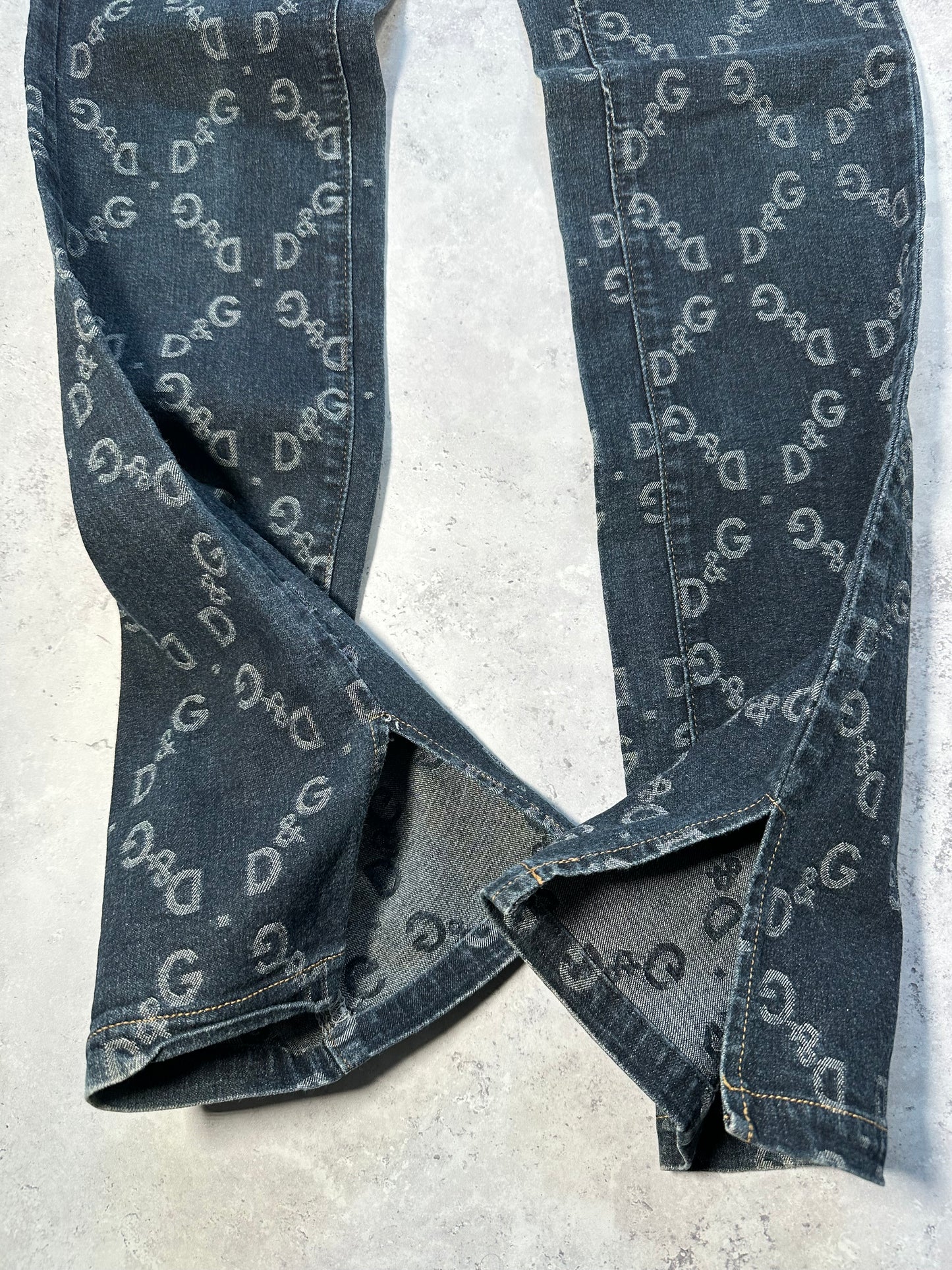 Dolce & Gabbana D&G 2003 Monogram Flared Jeans (W27 L31)