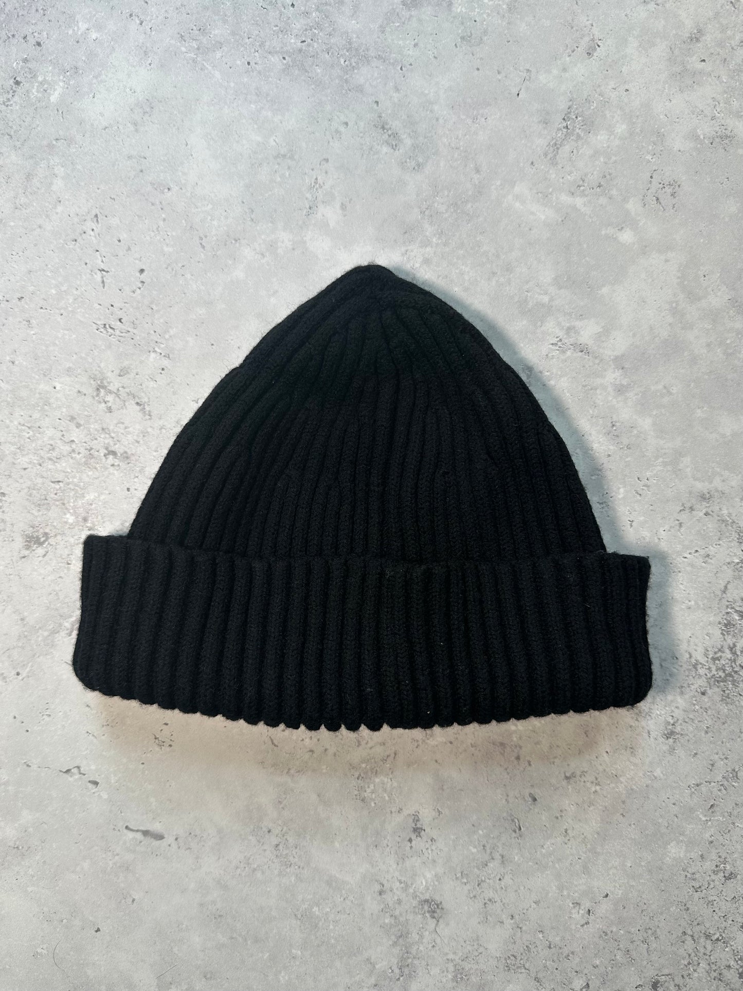 Stone Island 2005 Embroidered Spell Out Ribbed Beanie by Paul Harvey