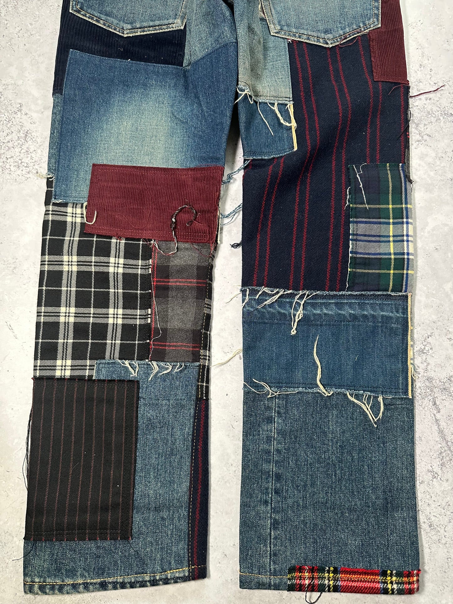 Junya Watanabe MAN Comme des Garçons AD2014 Patchwork Recontructed Denim Jeans (W32)