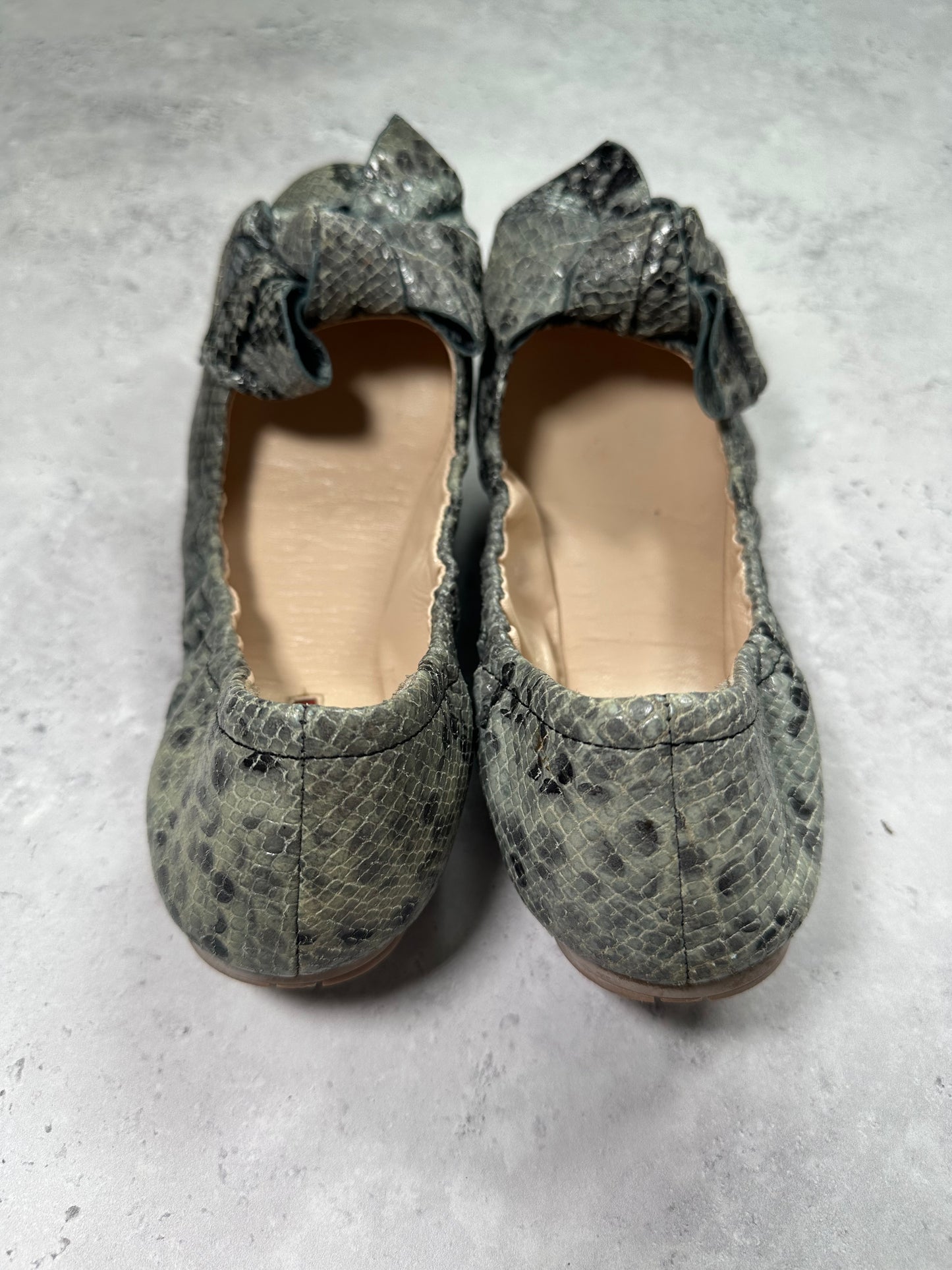Prada Python Print Bow Ballet Flats (EU37.5)
