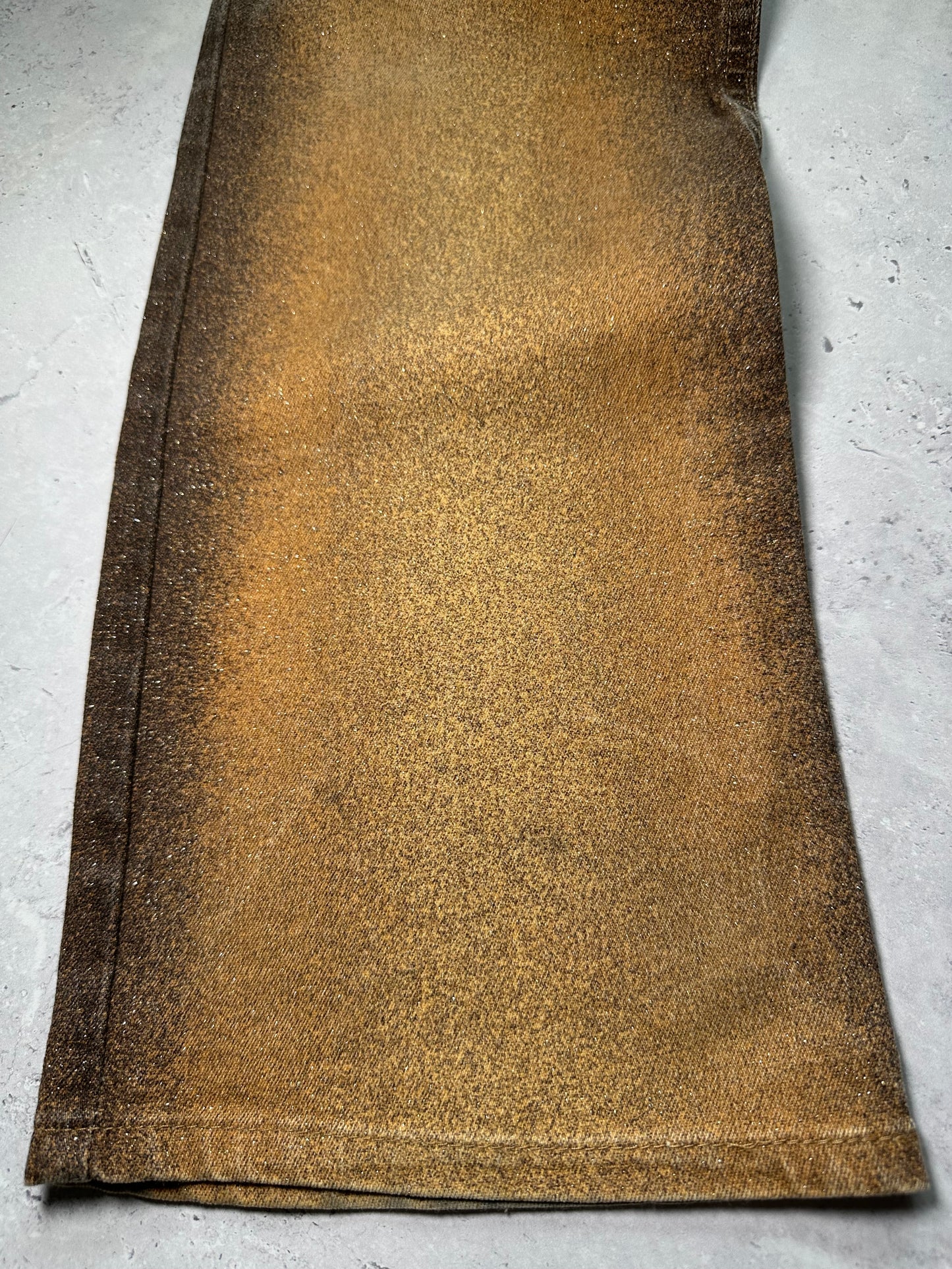Roberto Cavalli 2002 Gradient Foil Straight Leg Jeans (W30 L31)