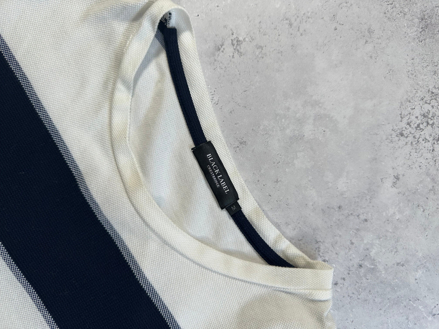 Burberry Black Label Crestbridge Piqué Stripe Tshirt