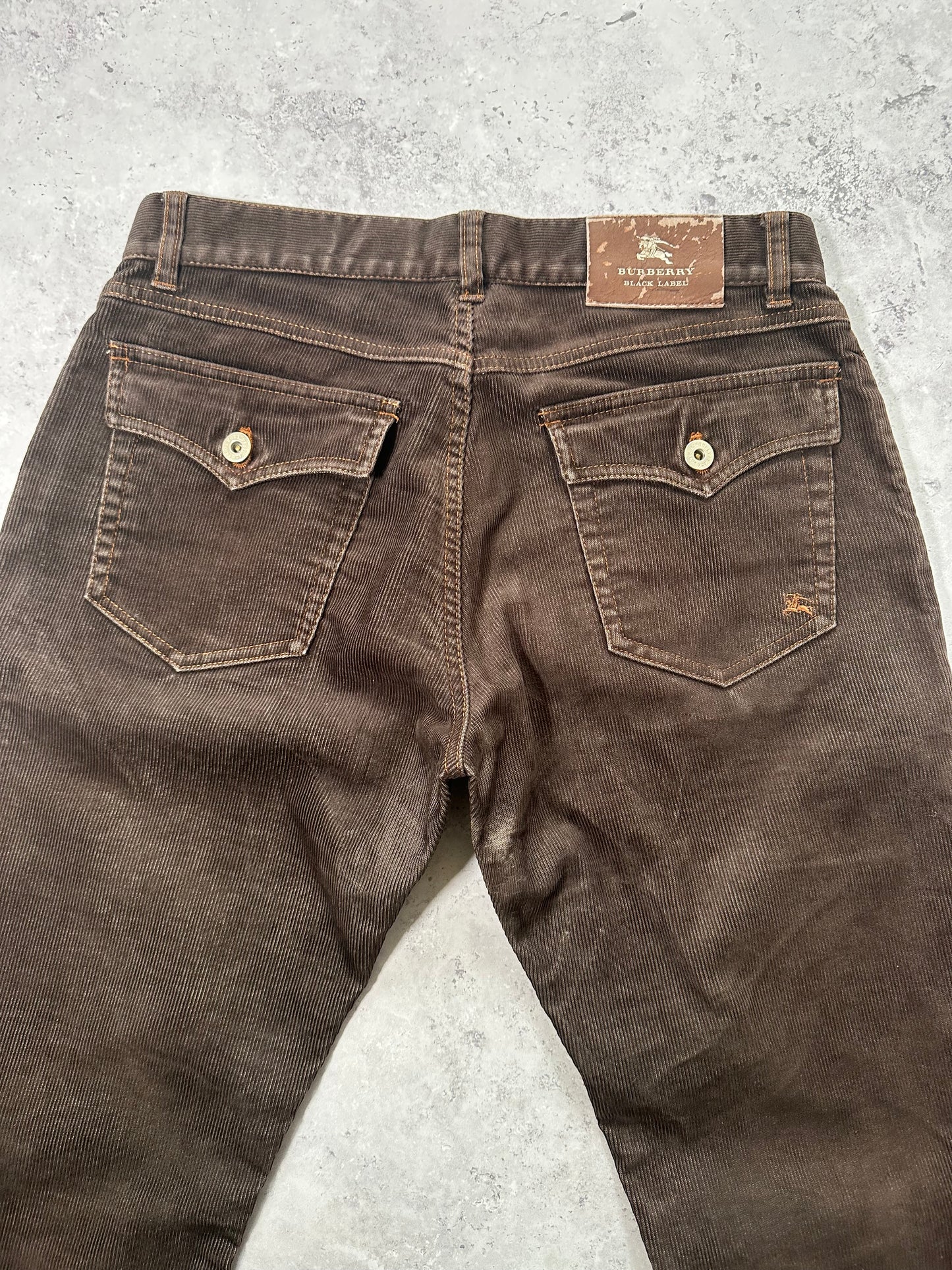Burberry Black Label 2007 Pocket Check Corduroy Jeans