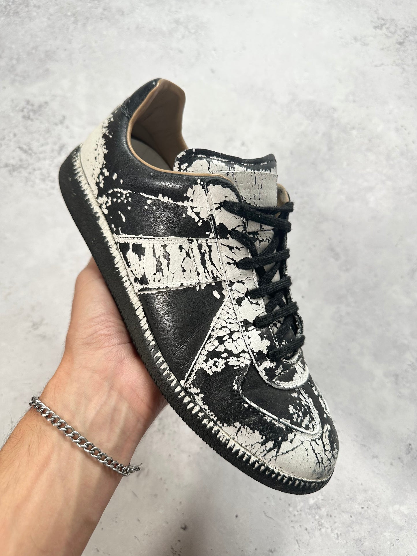 Maison Margiela GAT Low Paint Cracked Sneakers