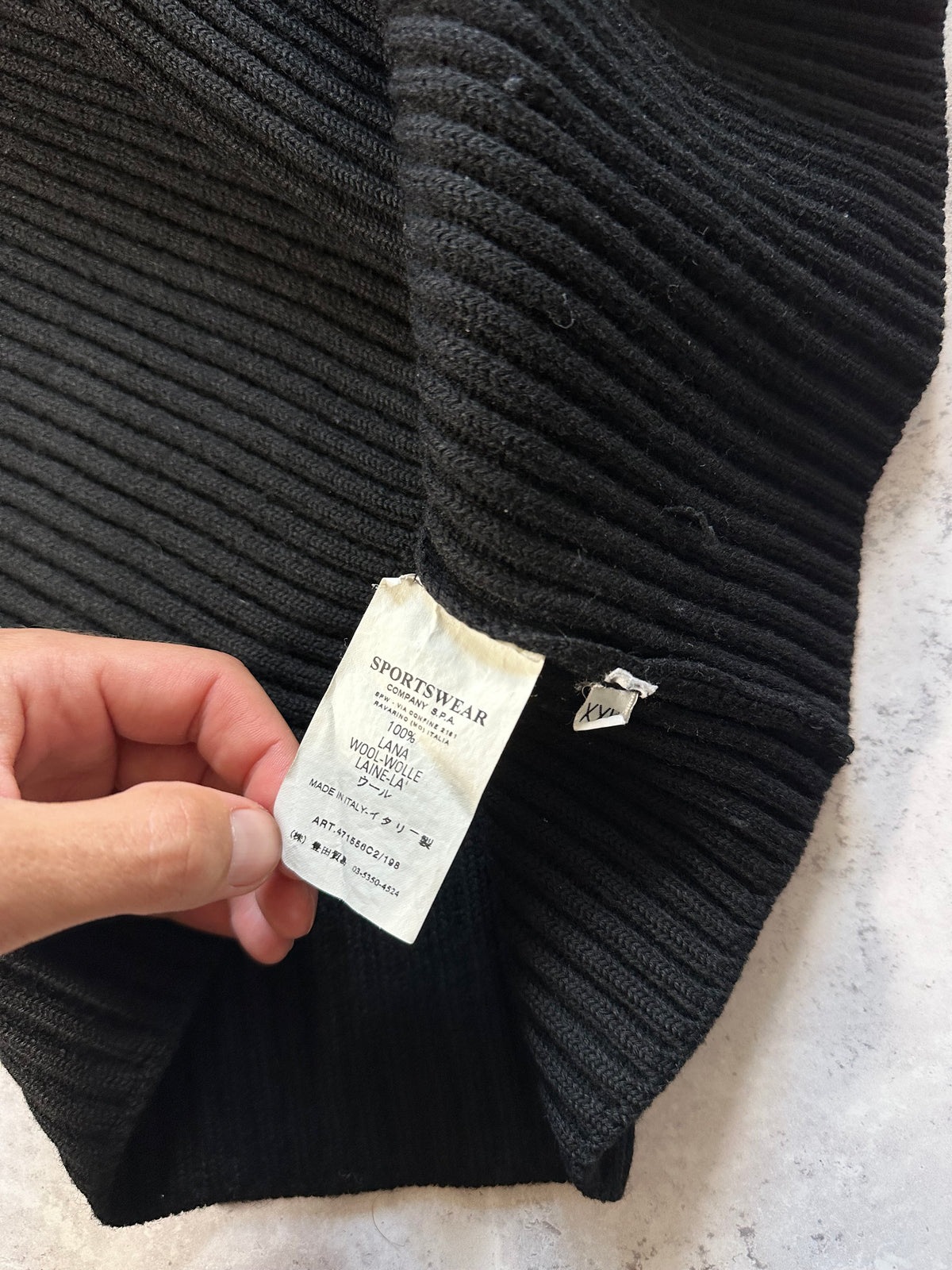 Stone Island AW2007 Ribbed Soft Wool Quarter Zip Hoodie (M)