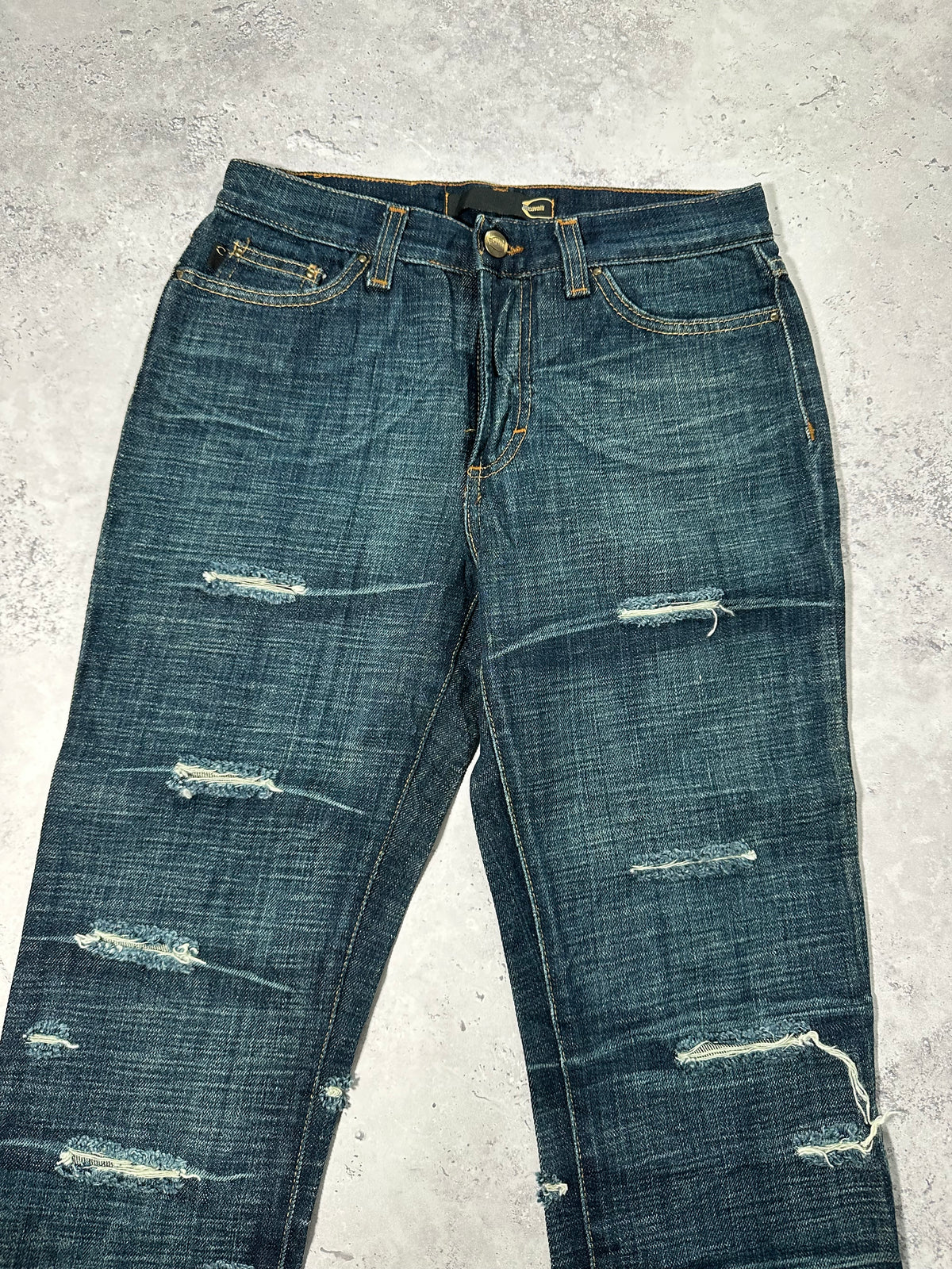 Roberto Cavalli 2008 Distressed Denim Jeans (27x32)