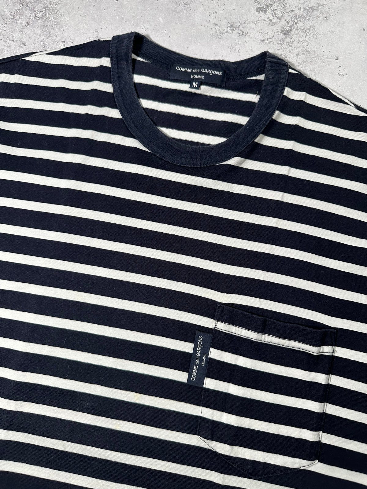 Comme des Garçons Homme AD2021 Striped Pocket Tshirt (L)