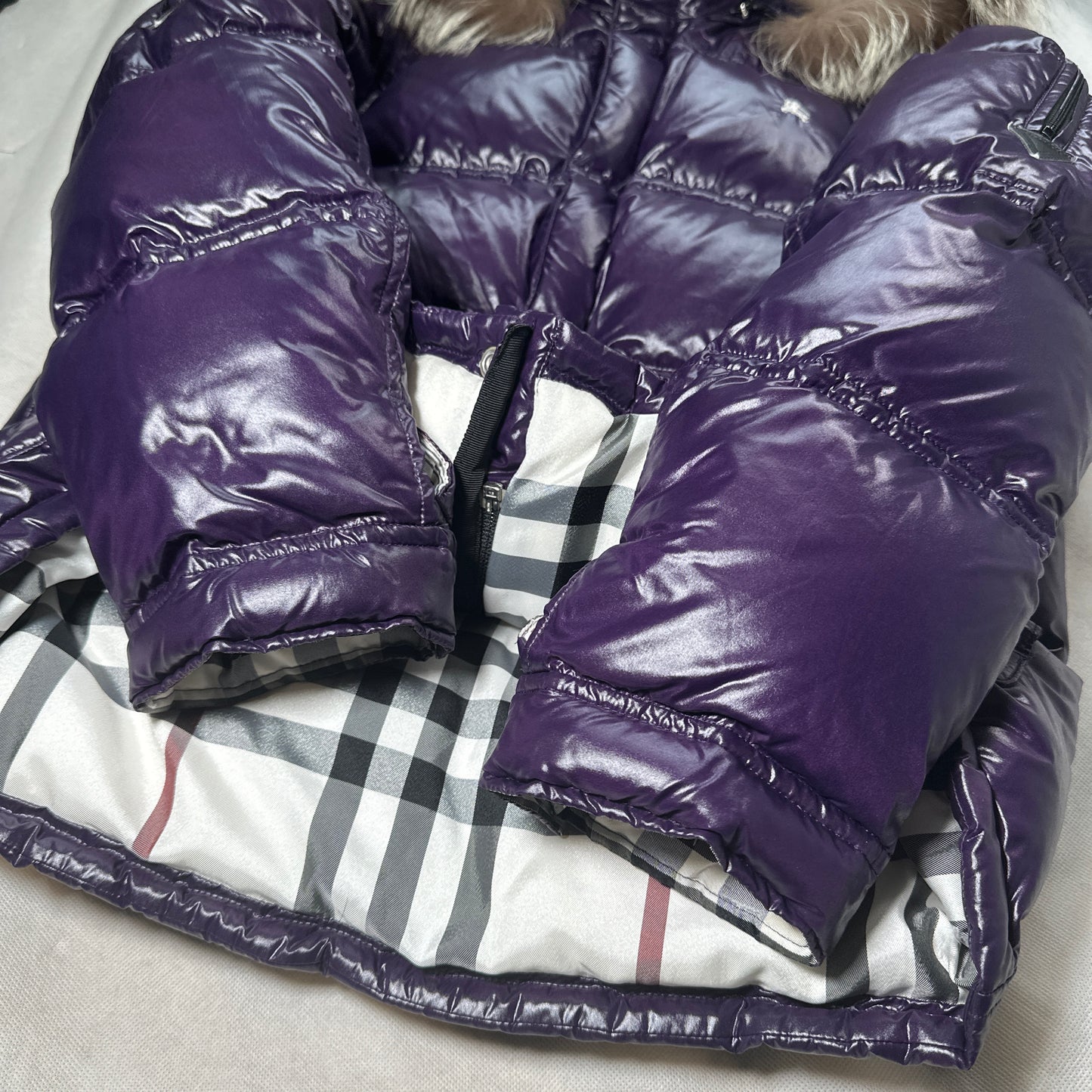 Burberry Black Label 2009 Fur Hood Down Puffer Jacket