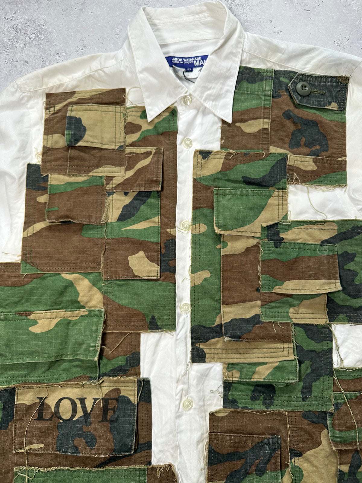 Junya Watanabe MAN Comme des Garçons AD2006 Heavy Camo Patchwork Longsleeve Shirt (S-M)