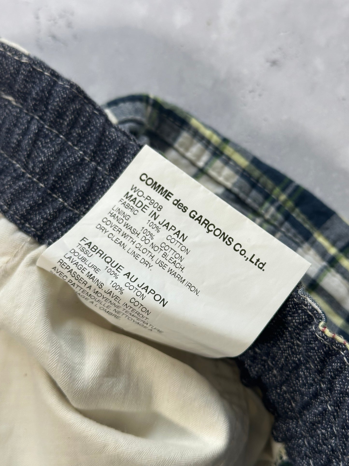 eYe Junya Watanabe MAN Comme des Garçons AD2014 Plaid Shorts (M)