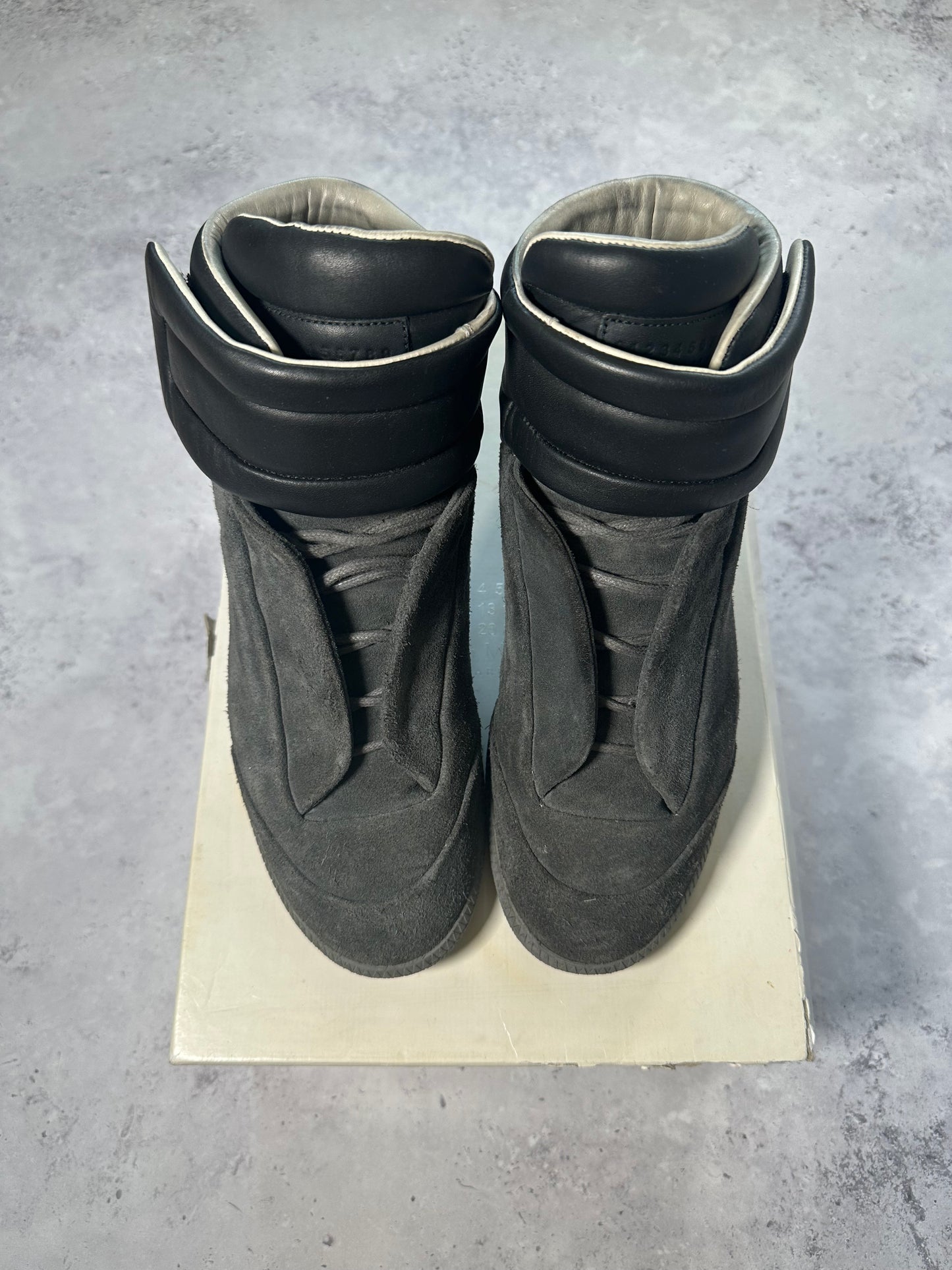 Maison Margiela 2016 Future High Suede and Leather Split Sneakers (EU 39 / UK 6 / US 7)