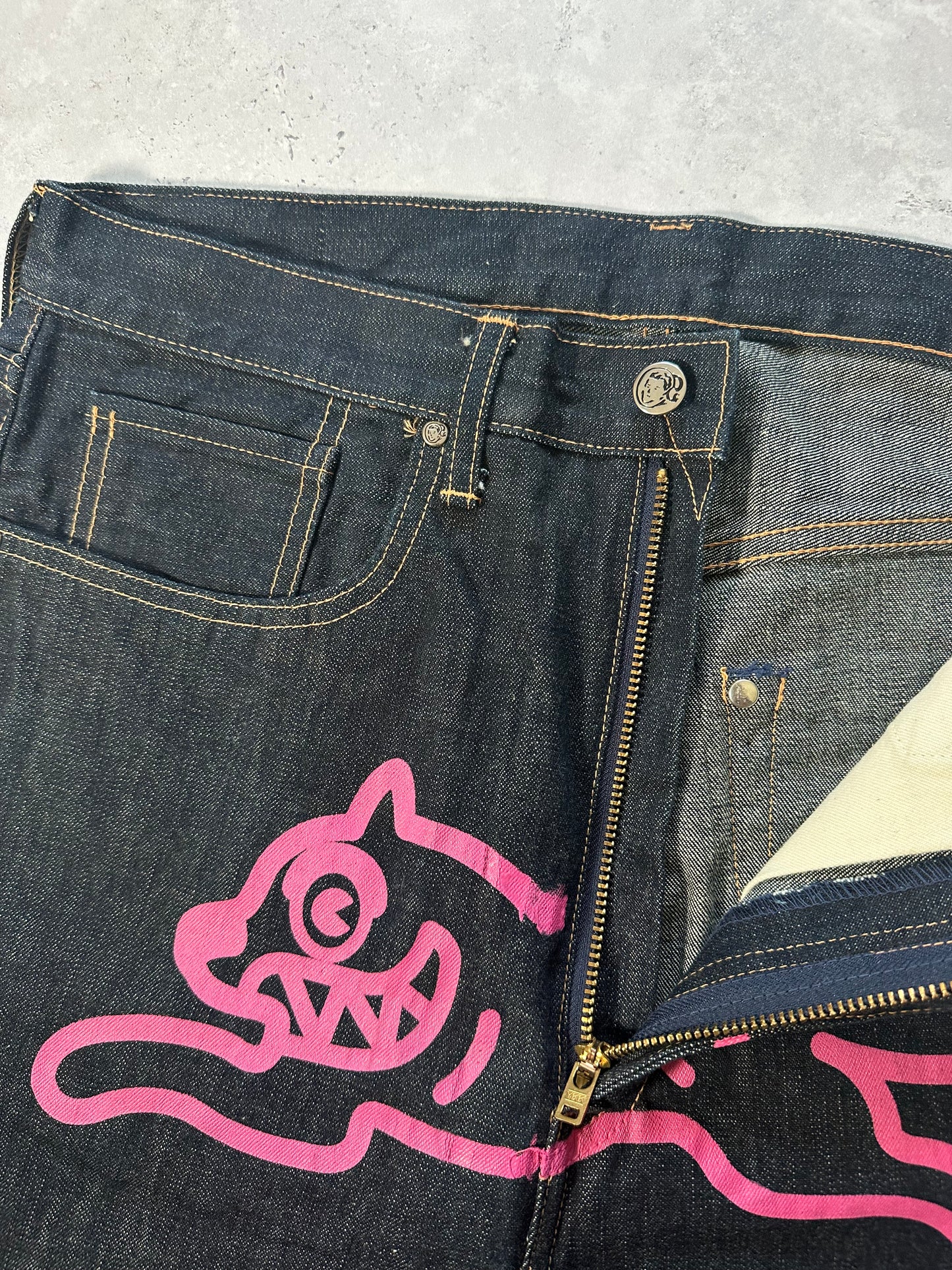 Billionaire Boys Club 2006 Running Dog Denim Jeans in Pink (Medium / Waist 32”)