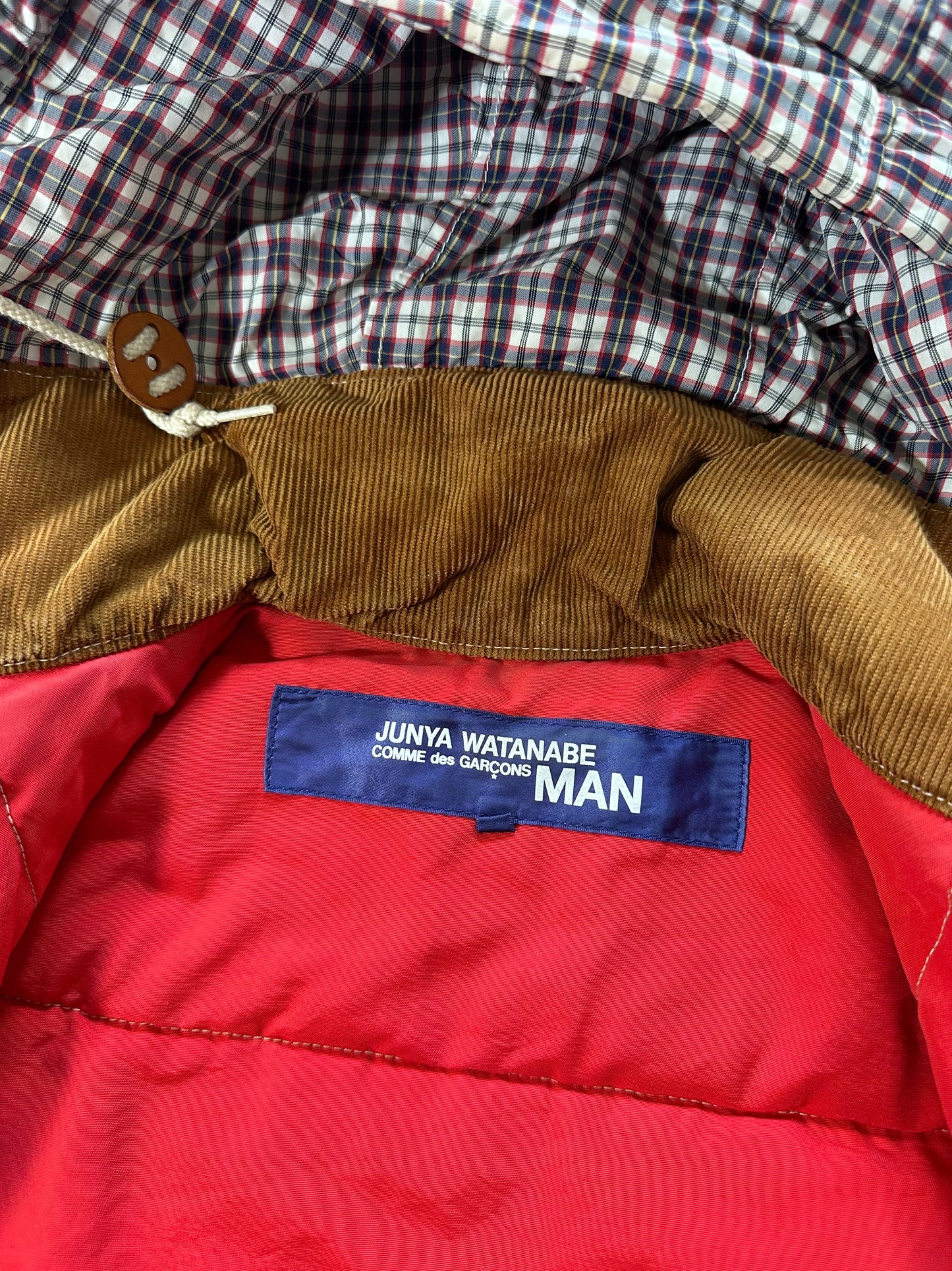 Junya Watanabe MAN Comme des Garçons 2009 Plaid Reversible Hooded Vest (XS-S)