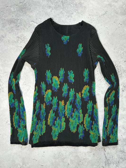 Issey Miyake Pleats Please AW2000 Floral Longsleeve Tshirt