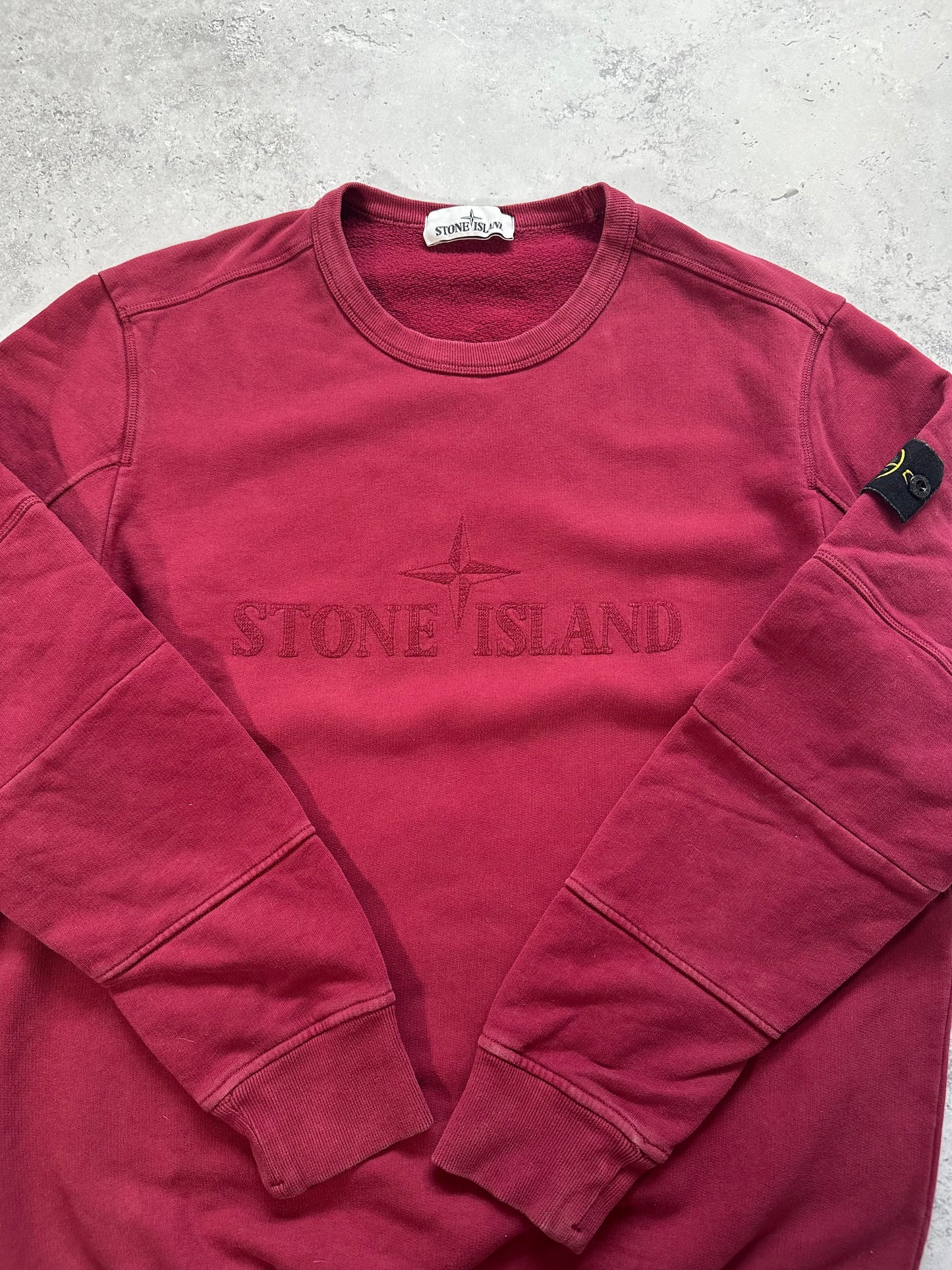 Stone Island AW2018 Embroidered Spellout Panelled Sweatshirt (L)