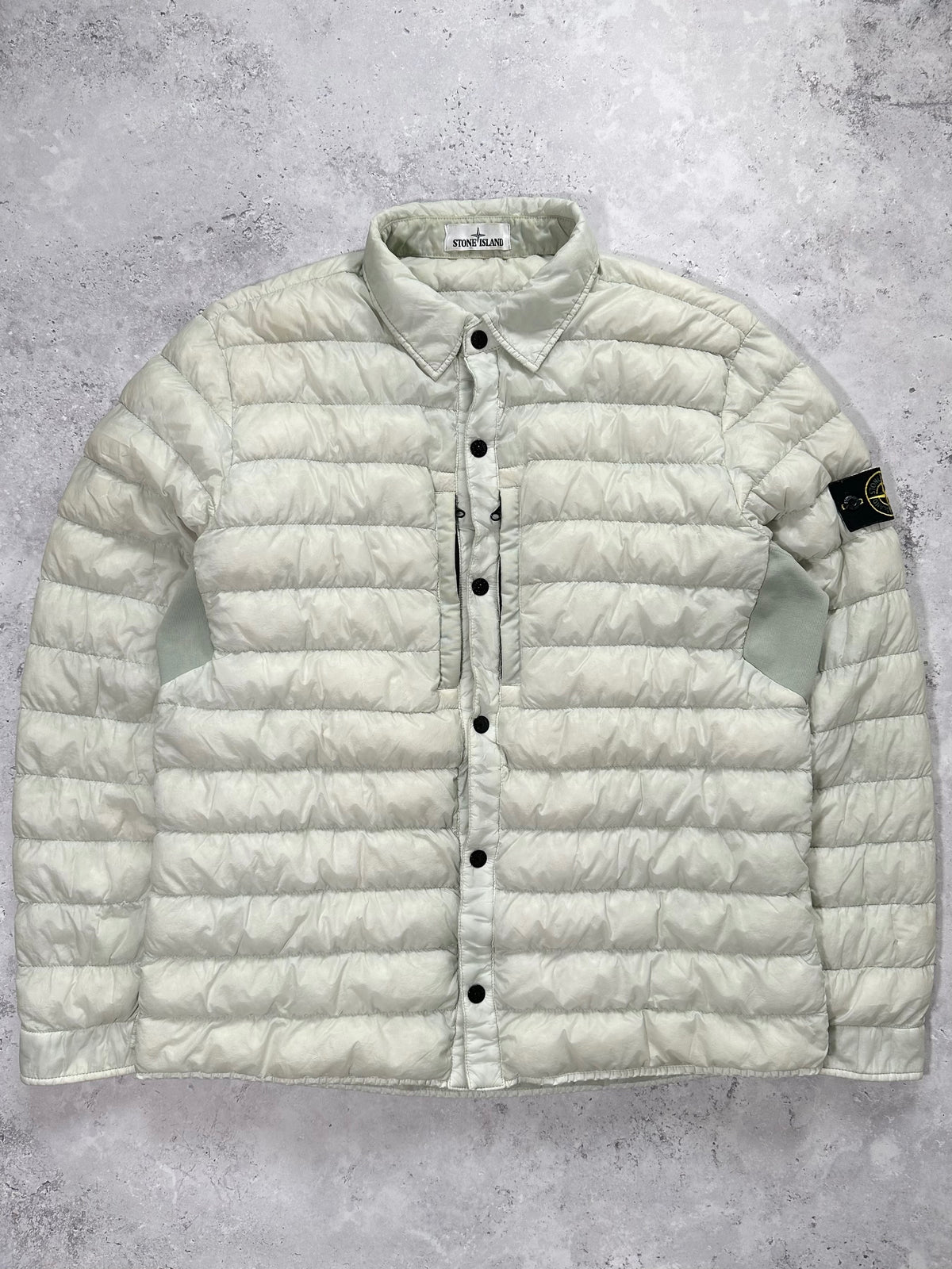Stone Island AW2017 Garment Dyed Micro Yarn Down Puffer Jacket (XL)