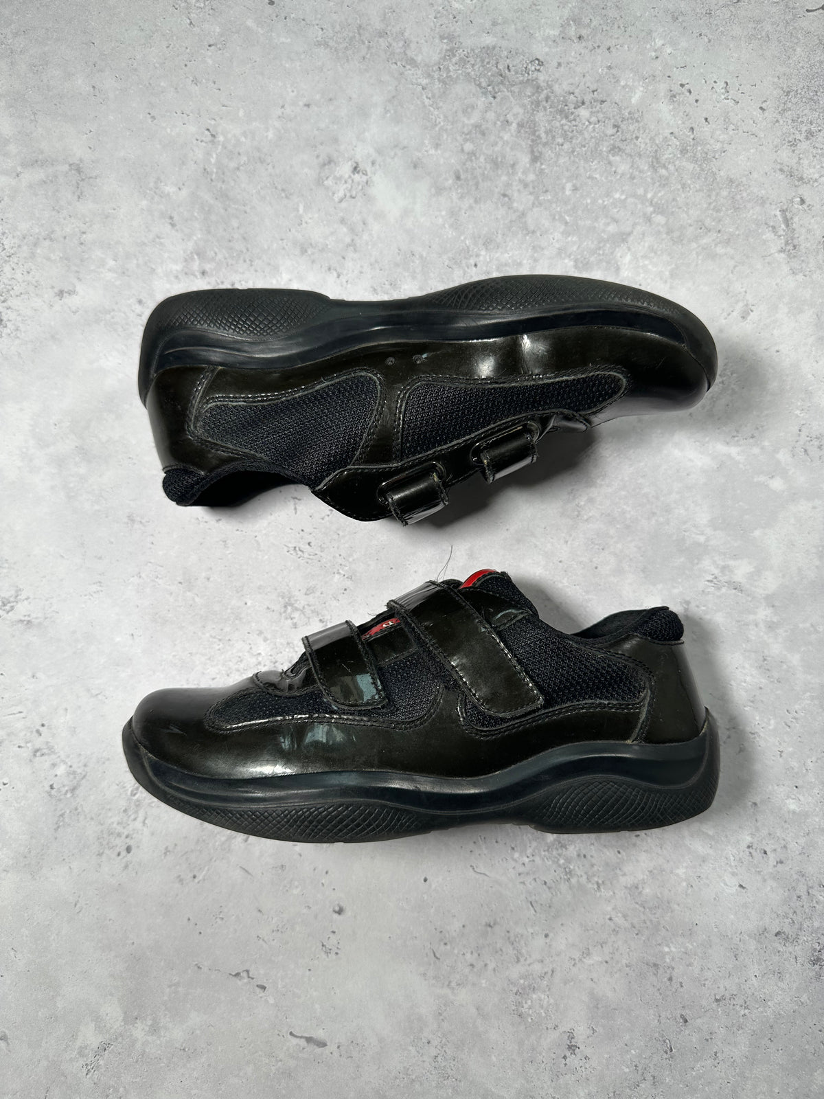 Prada Linea Rossa America’s Cup Sneakers in Patent Deep Green (fits UK4/EU37/ US5. Insole 23.5cm)