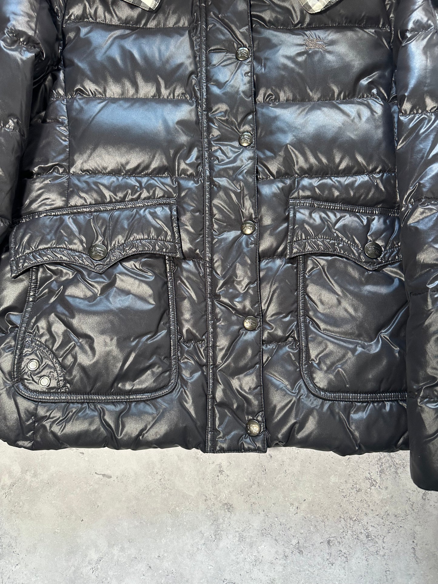 Burberry Blue Label 2009 Fur Hood Down Puffer Jacket (40, fits S-M / 8-10)