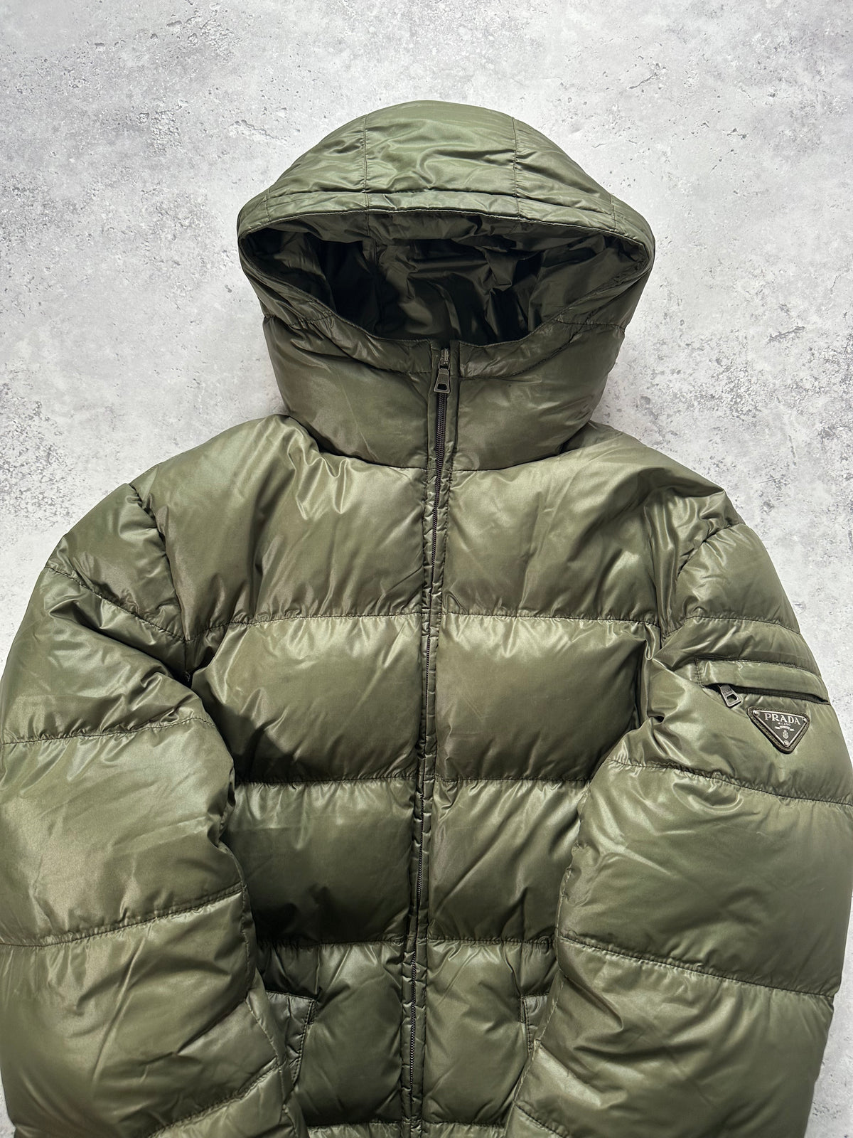 Prada FW2010 Olive Nylon Down Puffer Jacket (52)