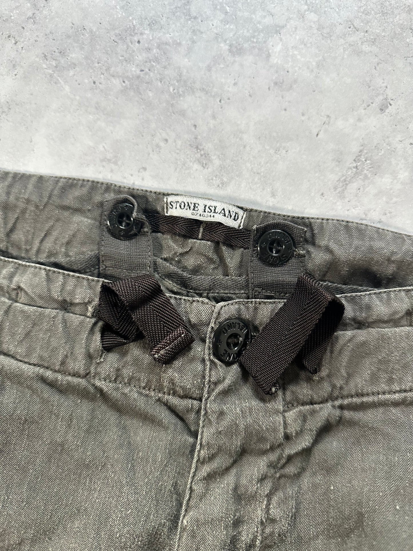 Stone Island AW2005 Linen Nylon Cargo Trousers by Paul Harvey (50 / W32)
