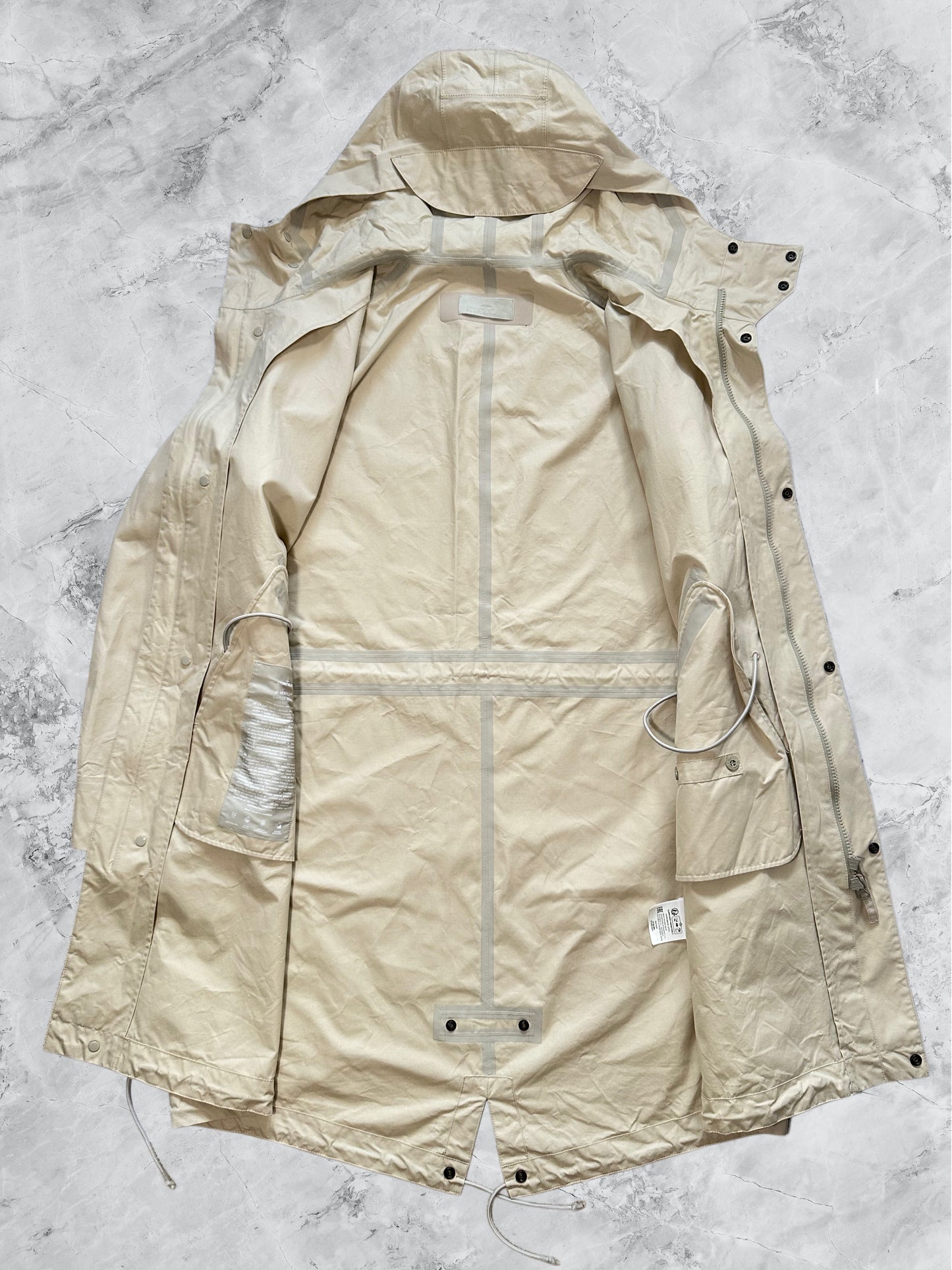 Stone Island SS2023 Ghost Piece O-Ventile Fishtail Parka Jacket (M / L)