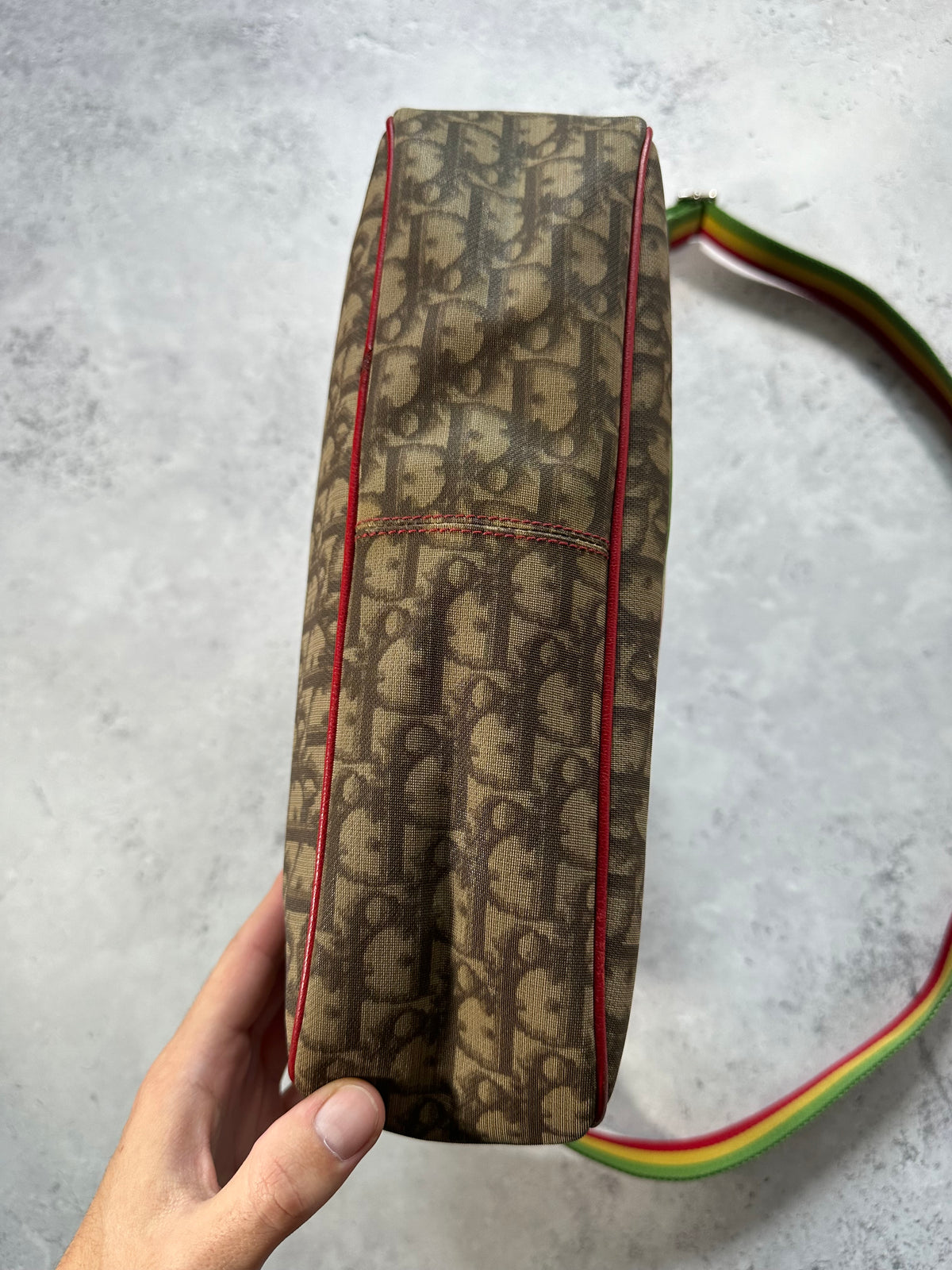 Christian Dior 2004 Rasta Trotter Monogram Messenger Bag by John Galliano