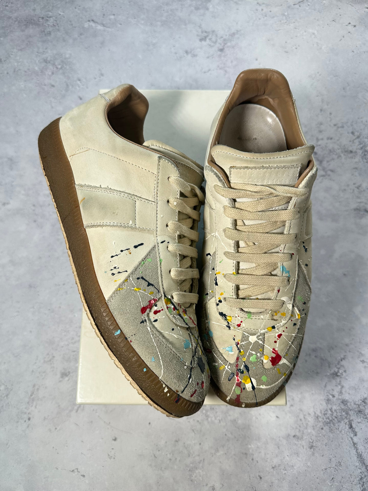 Maison Margiela 2019 Paint Splatter GAT Low Sneakers