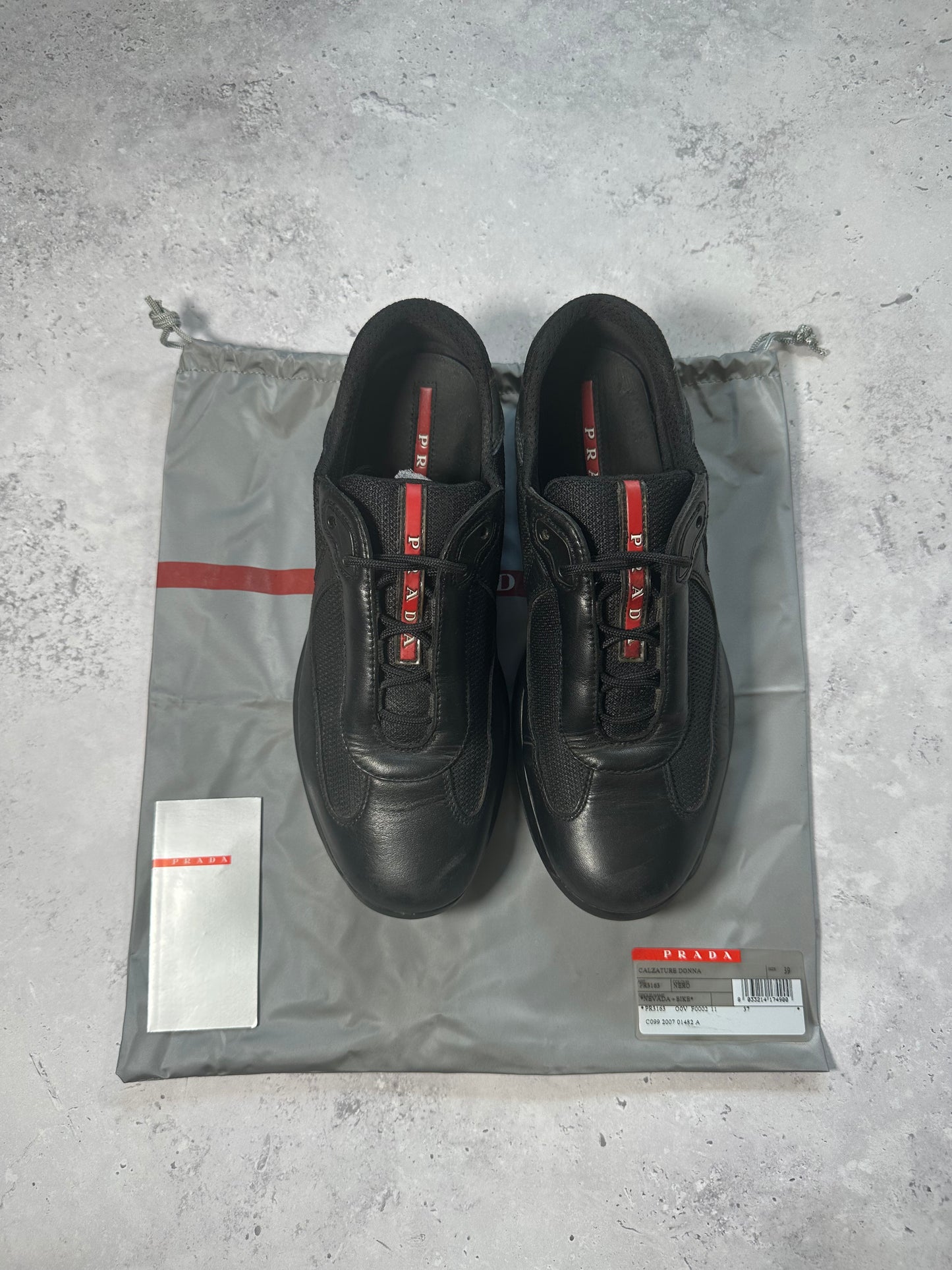 Prada Linea Rossa America’s Cup Sneakers in Black (39)