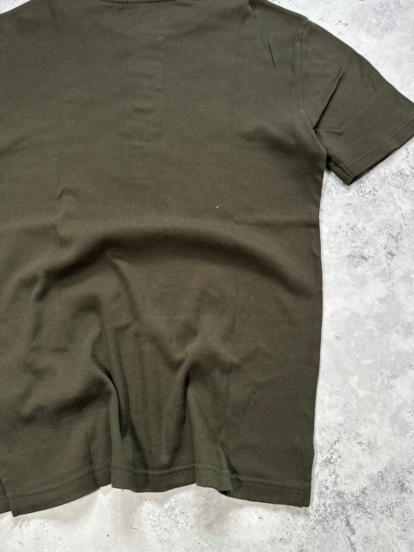 Burberry Black Label Ribbed Cotton Henley T-Shirt (S)