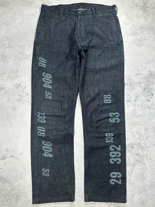 Comme Des Garçons Homme Plus AD2005 Numbers Denim Jeans (M)
