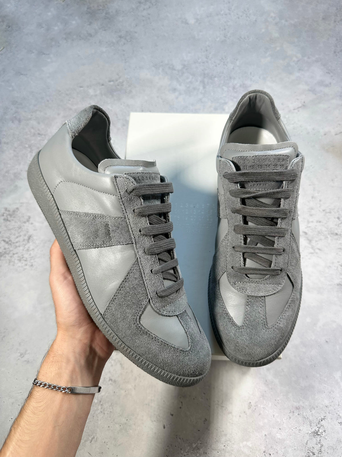 Maison Margiela 2018 GAT Low Sneakers in Cloud Grey (EU45 / UK11 / US12)