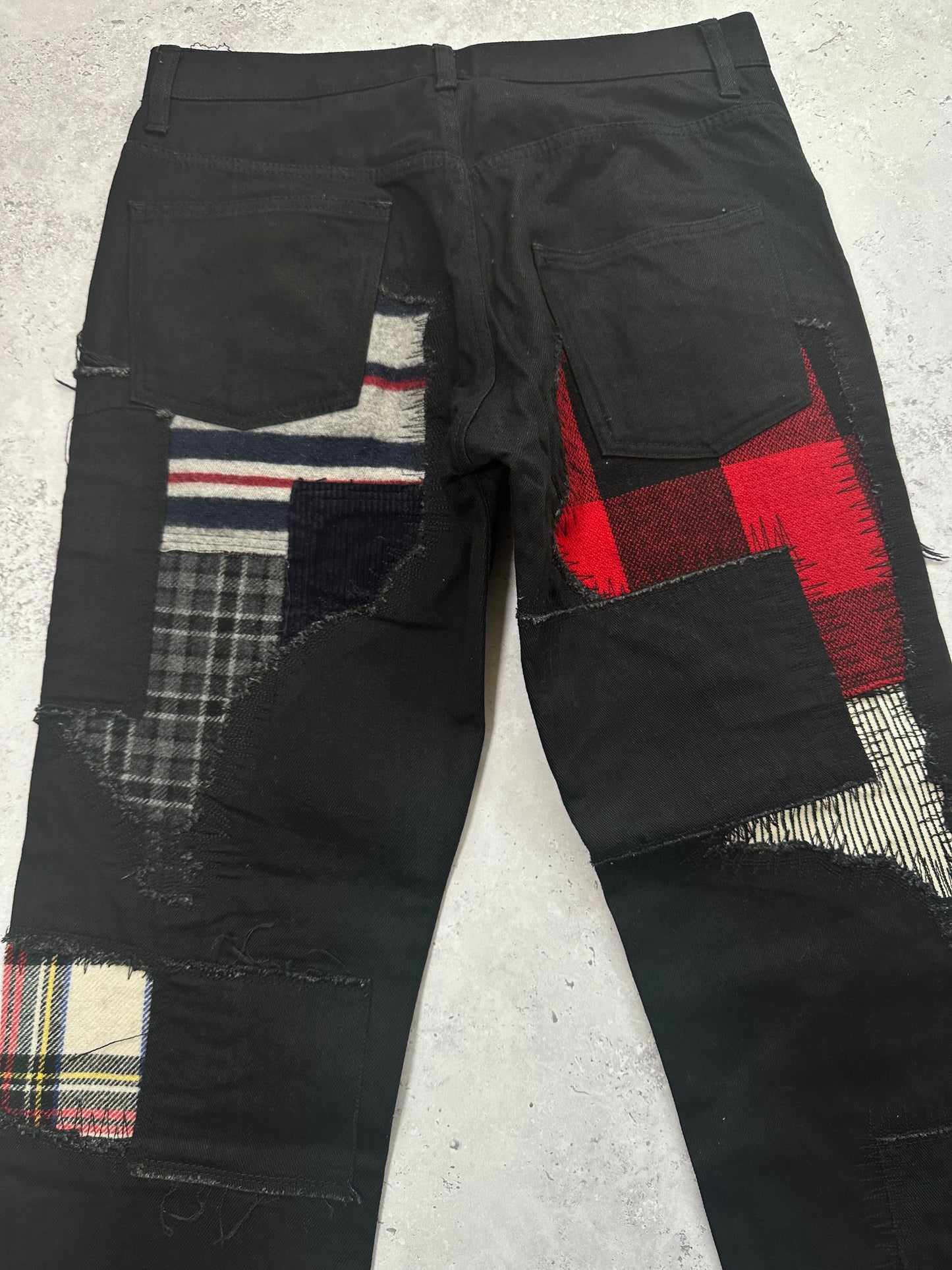Junya Watanabe MAN Comme des Garçons AD2014 Patchwork Recontructed Denim Jeans (W30)