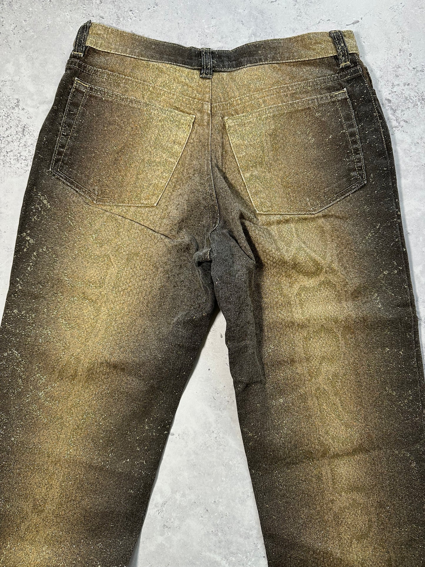 Roberto Cavalli AW1999 Gradient Metallic Python Effect Pants (W28 L30)