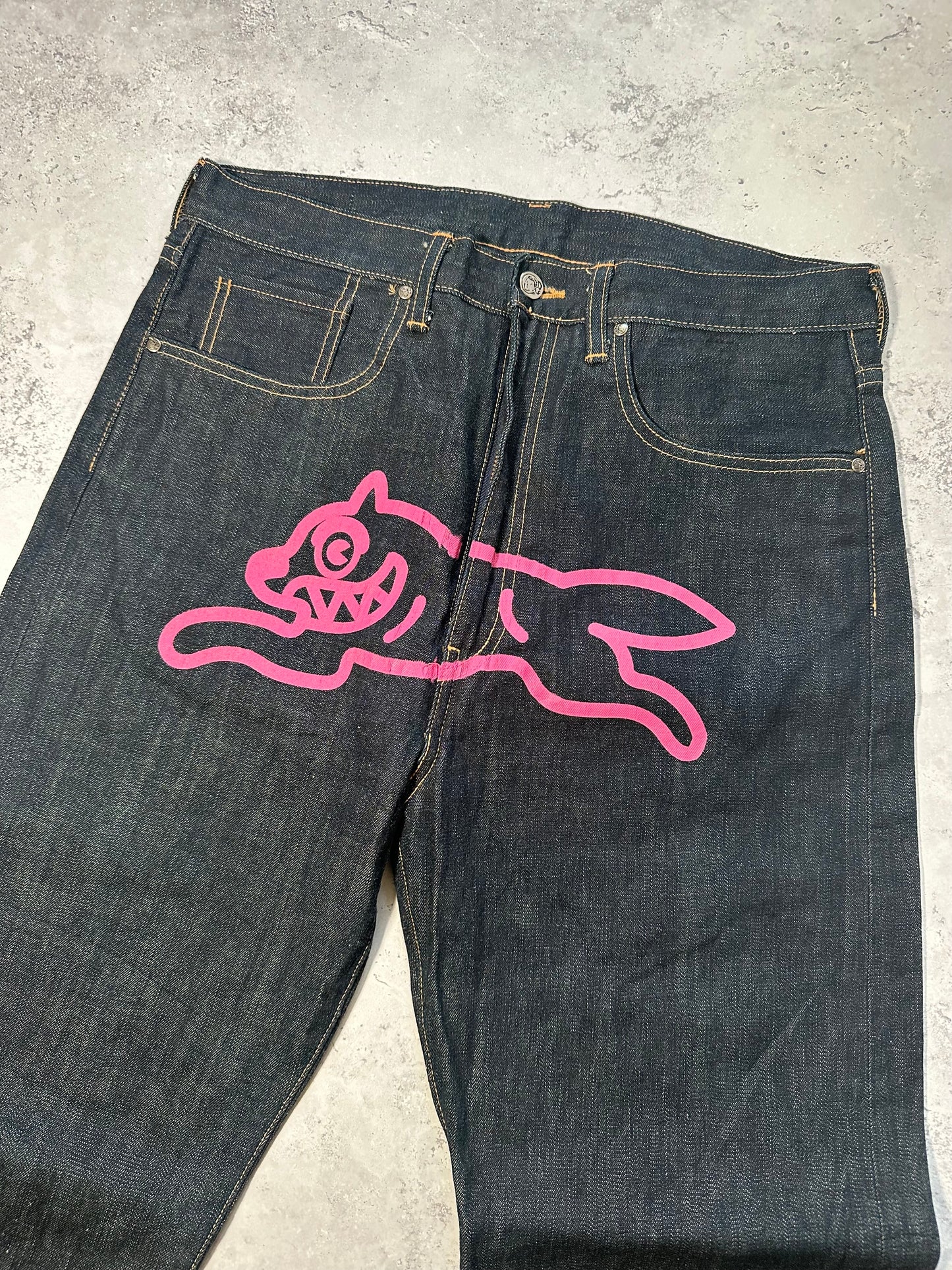 Billionaire Boys Club 2006 Running Dog Denim Jeans in Pink (Medium / Waist 32”)