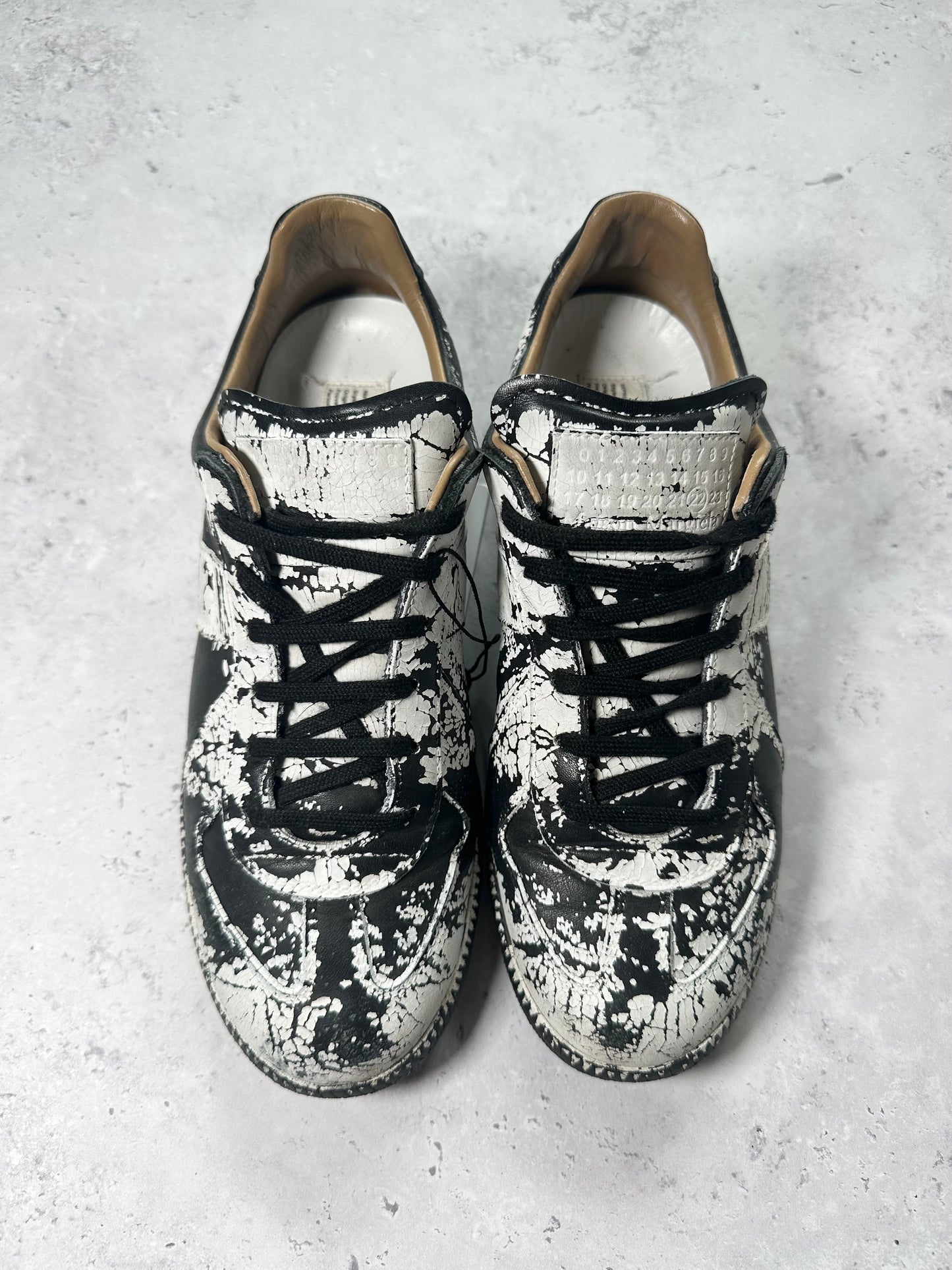 Maison Margiela GAT Low Paint Cracked Sneakers