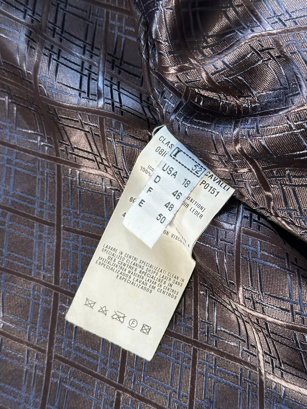 Roberto Cavalli 2000s Leather Utility Jacket (IT52, fits men’s Medium to Small)