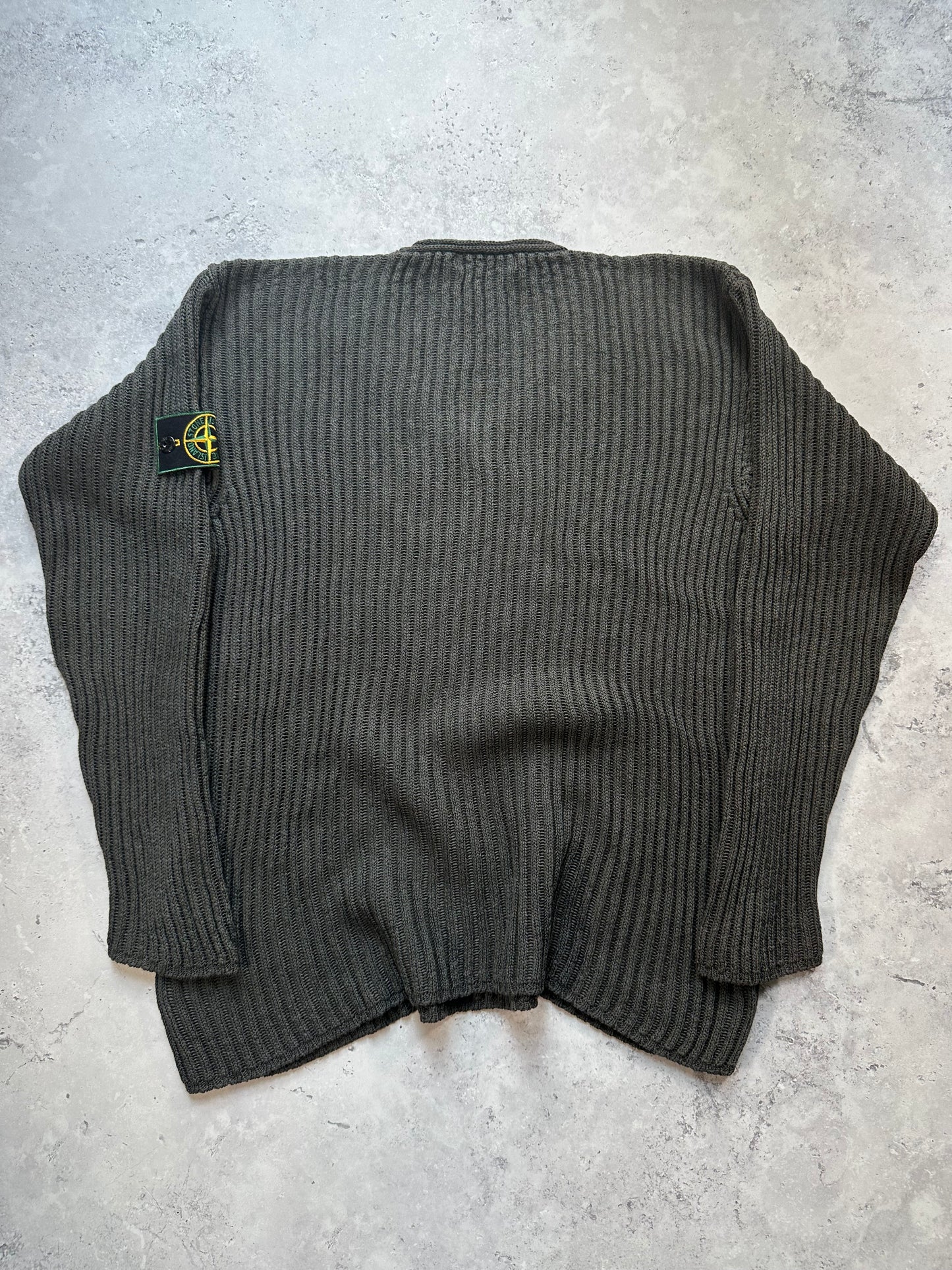 Stone Island SS1999 Ribbed Cotton Jumper / Sweatshirt (L)