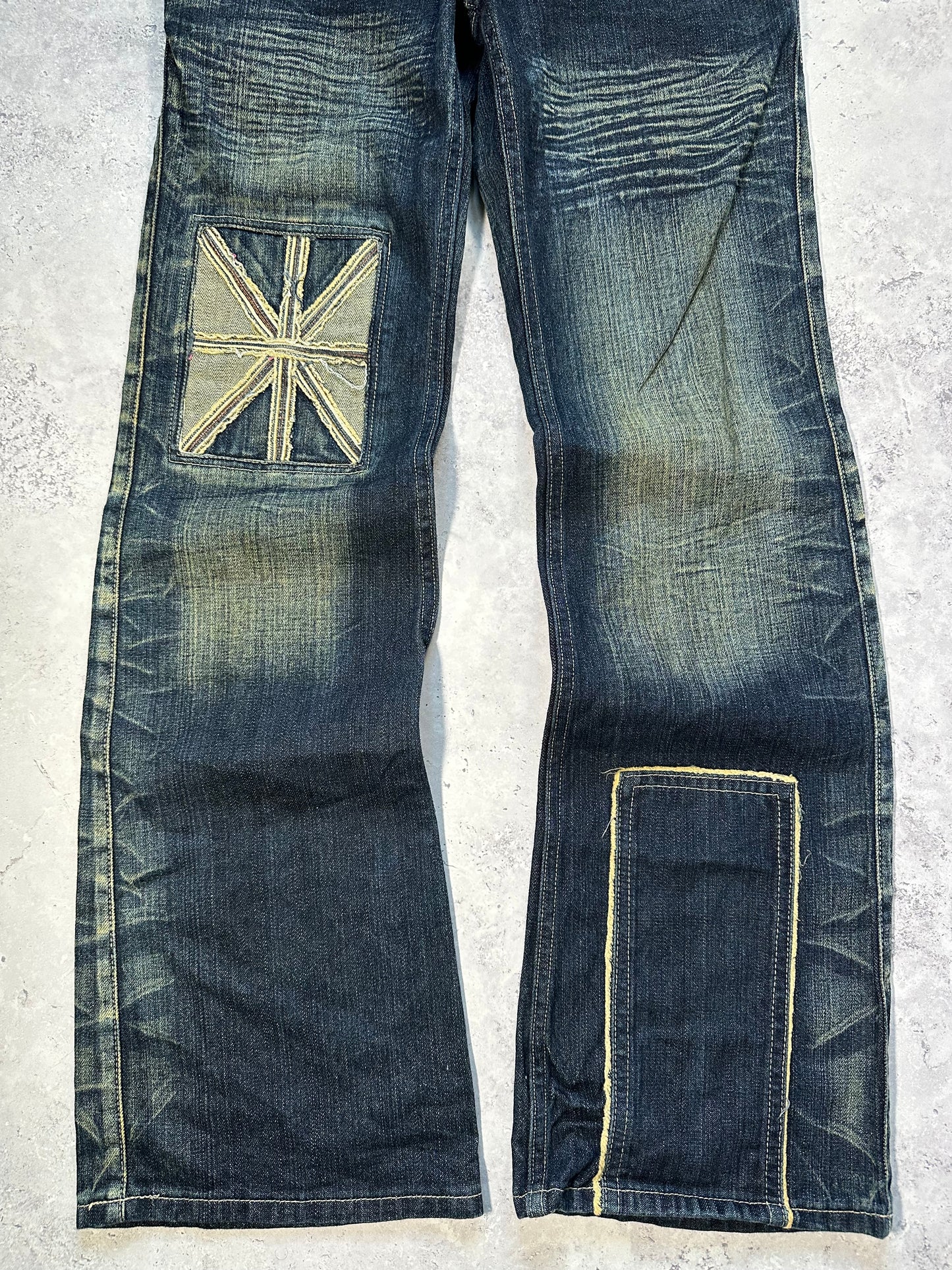 Jeans De Art Baggy Union Jack Bootcut Jeans (29 x 33)