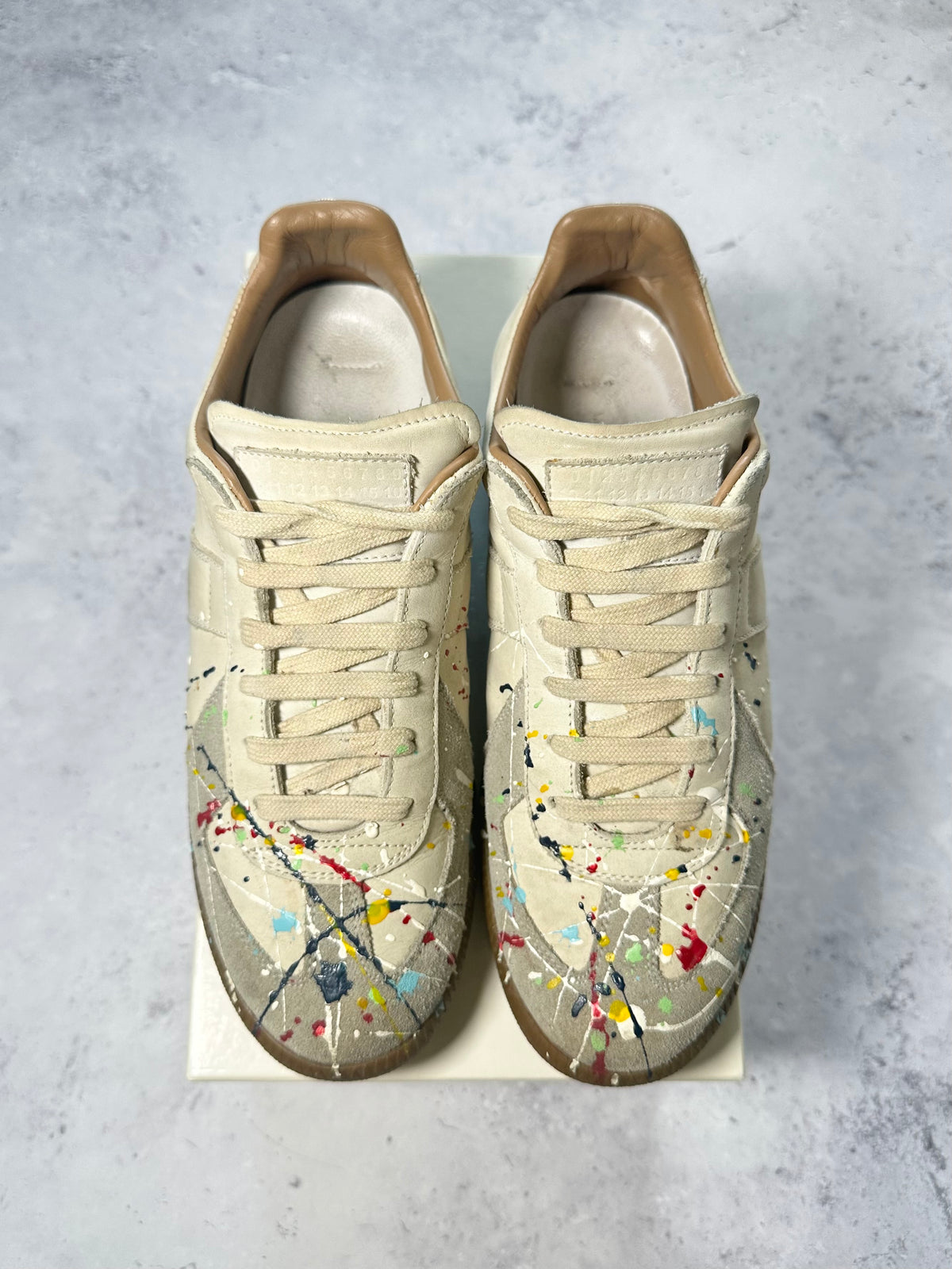 Maison Margiela 2019 Paint Splatter GAT Low Sneakers