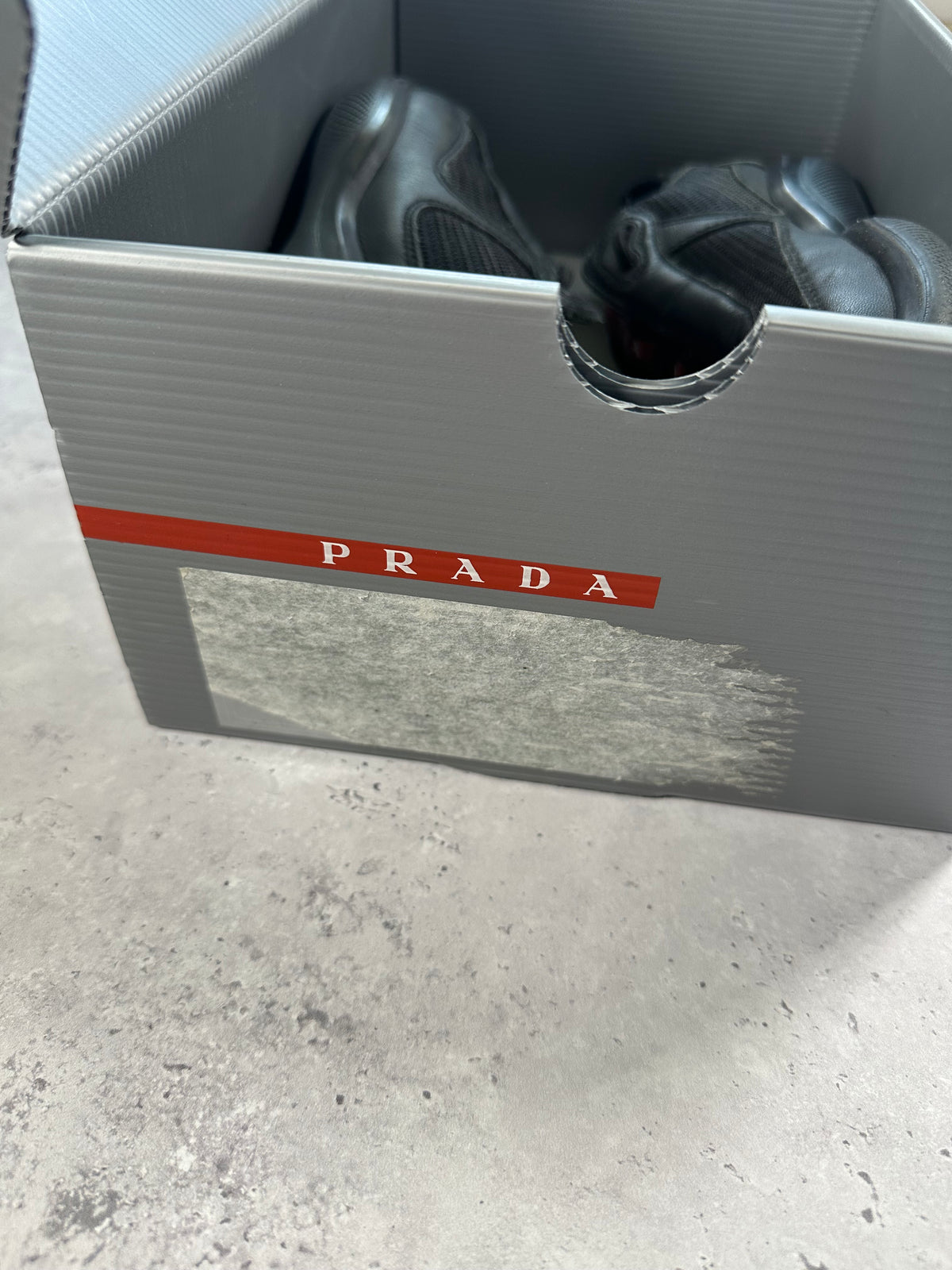 Prada Linea Rossa America’s Cup Sneakers in Black (UK5-5.5/EU38-39/ US6-7)