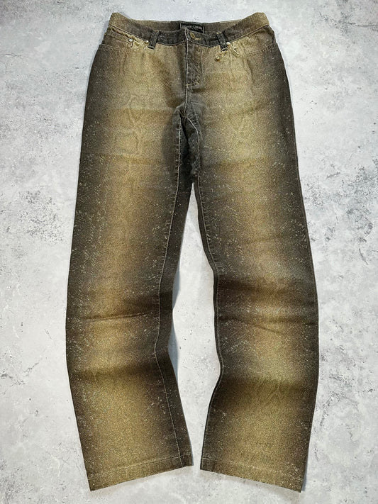 Roberto Cavalli AW1999 Gradient Metallic Python Effect Pants (W28 L30)