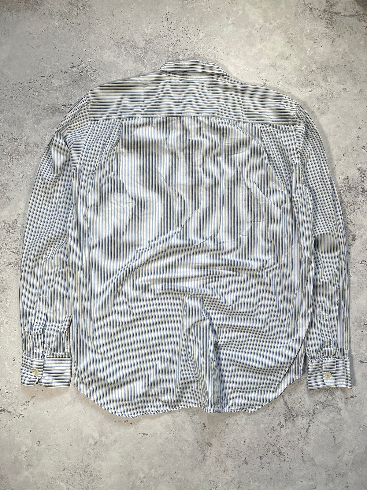 Comme des Garçons Shirt Argyle Knit Panel Striped Longsleeve Shirt (L)