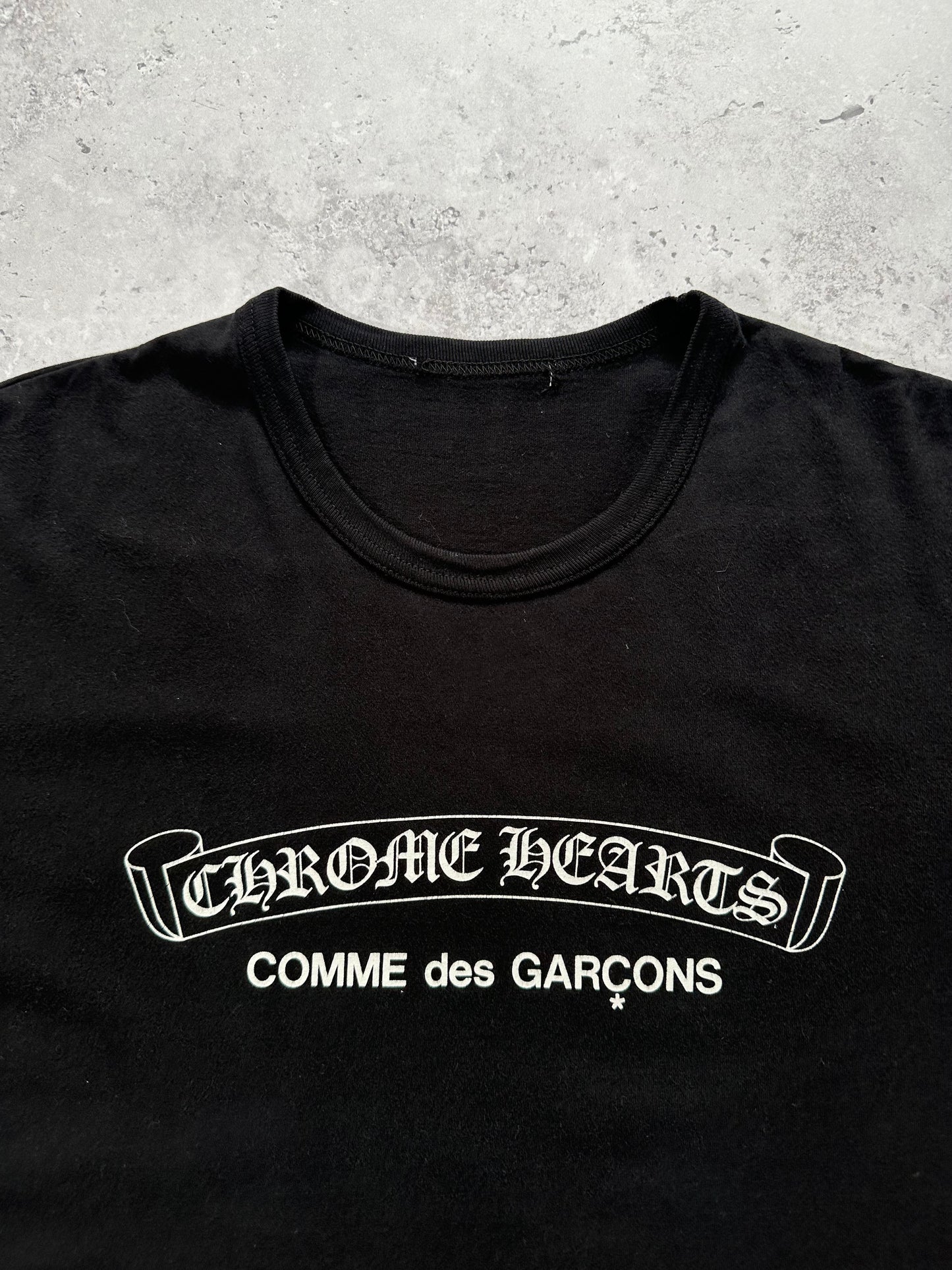 Comme des Garçons x Chrome Hearts AD2007 Scroll Spellout Tshirt (S)